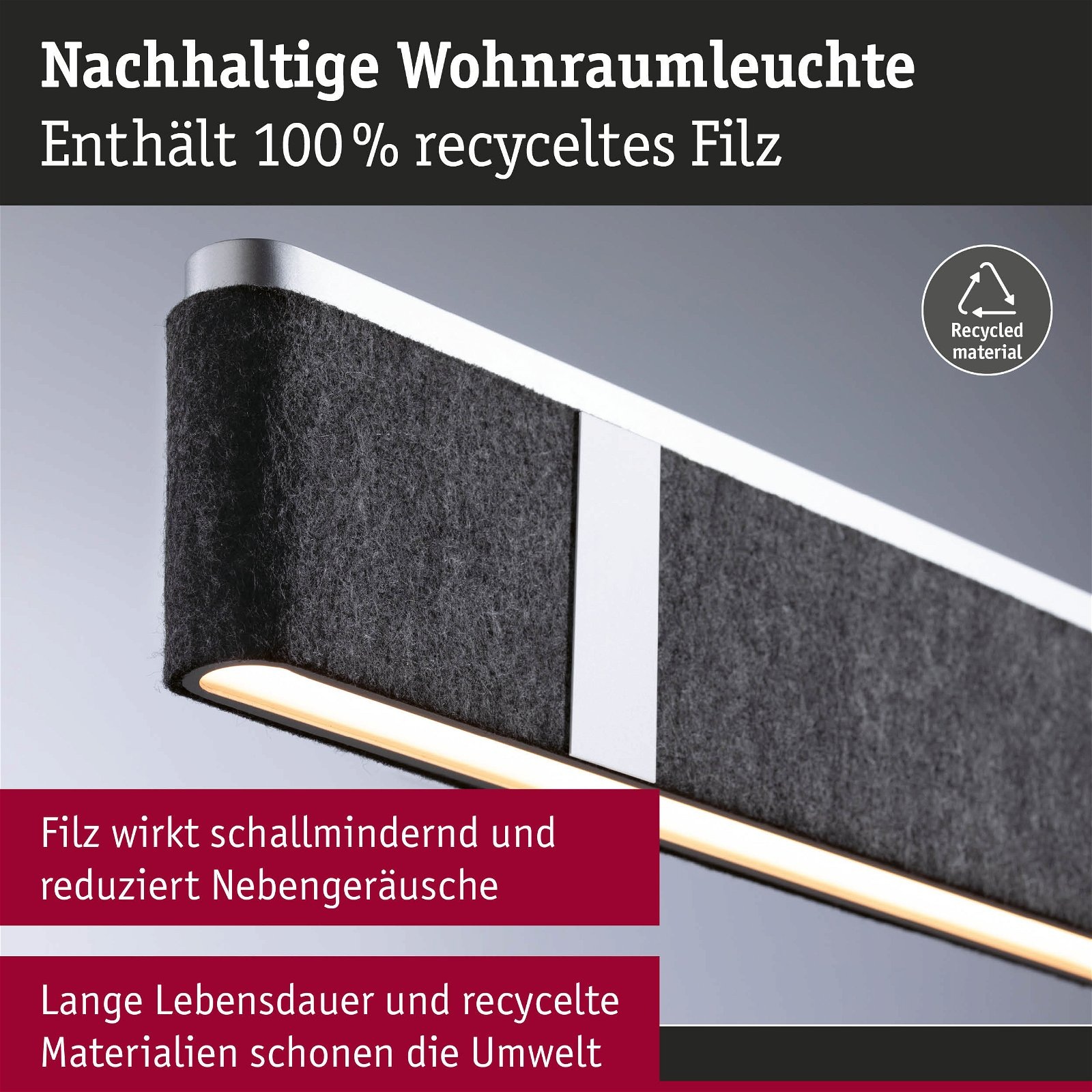 Paulmann LED Pendelleuchte »Jagun 2700K 2000lm 26W Anthrazit«, 1 flammig, 3-Step-Dim
