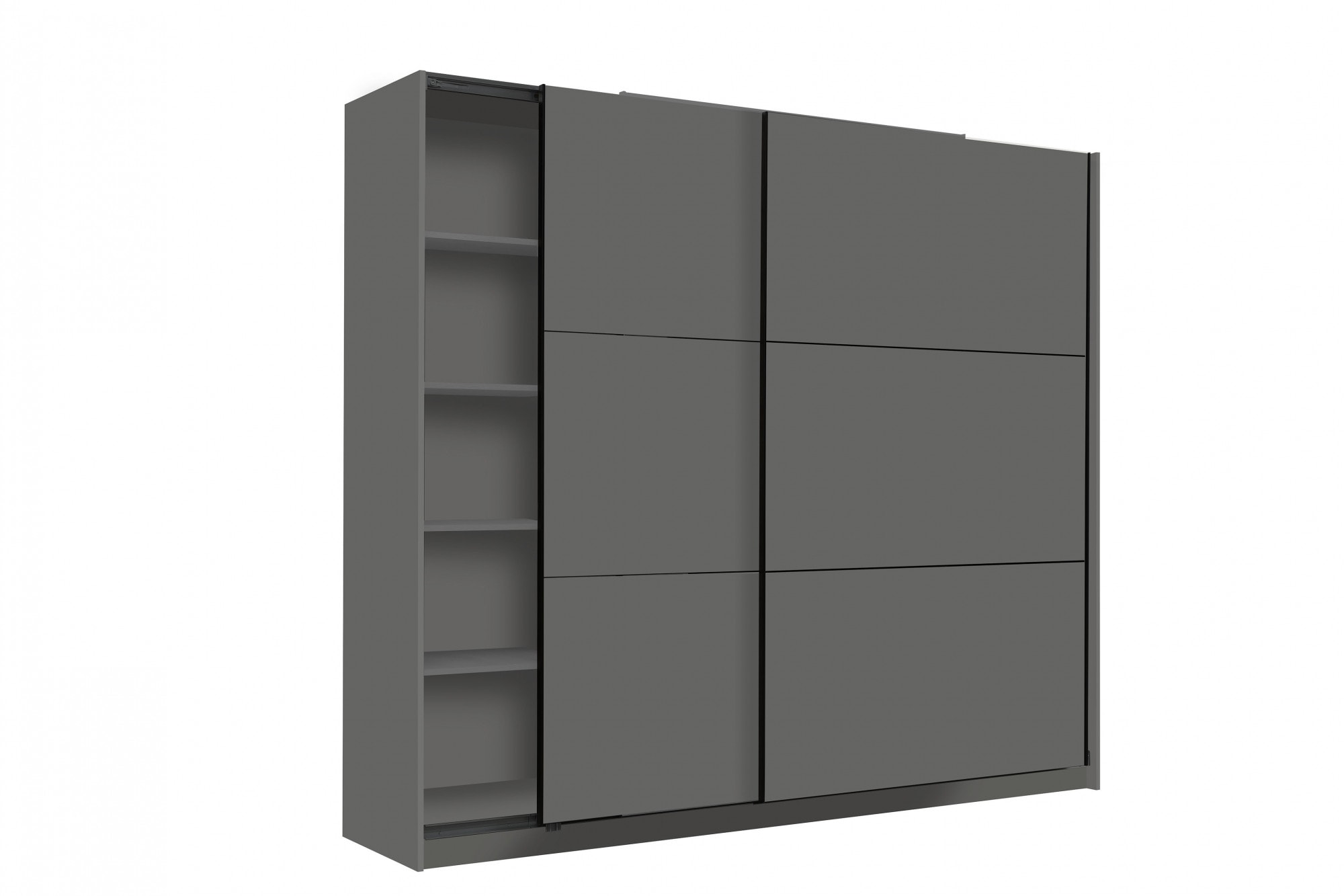 INOSIGN Schwebetürenschrank »Sierra klassischer Kleiderschrank Wäscheschrank 179 oder 217cm breit«, mit kompletter Inneneinteilung, FSC®-zertifizierter Holzwerkstoff