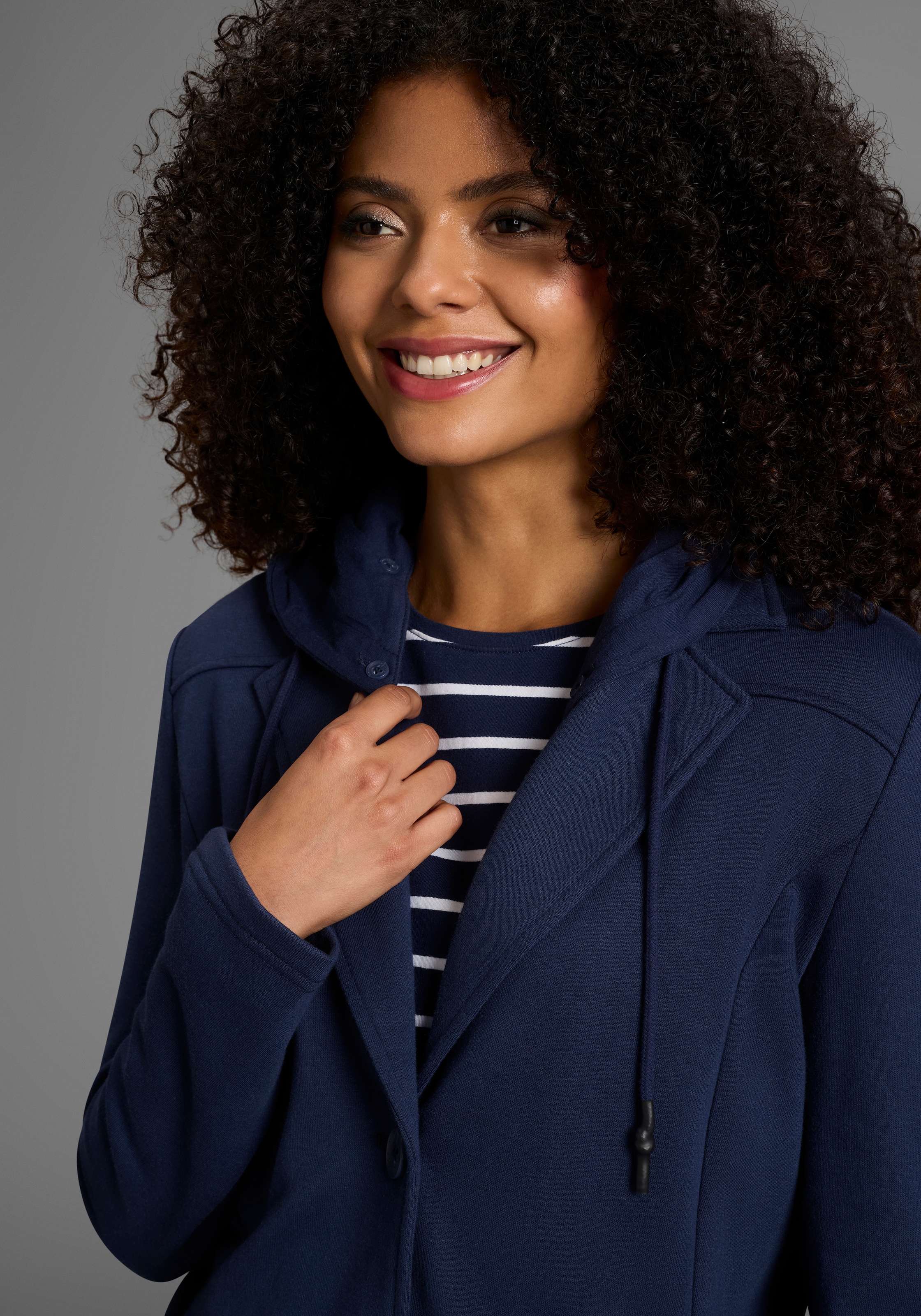 KangaROOS Sweatblazer mit abknöpfbarer Kapuze