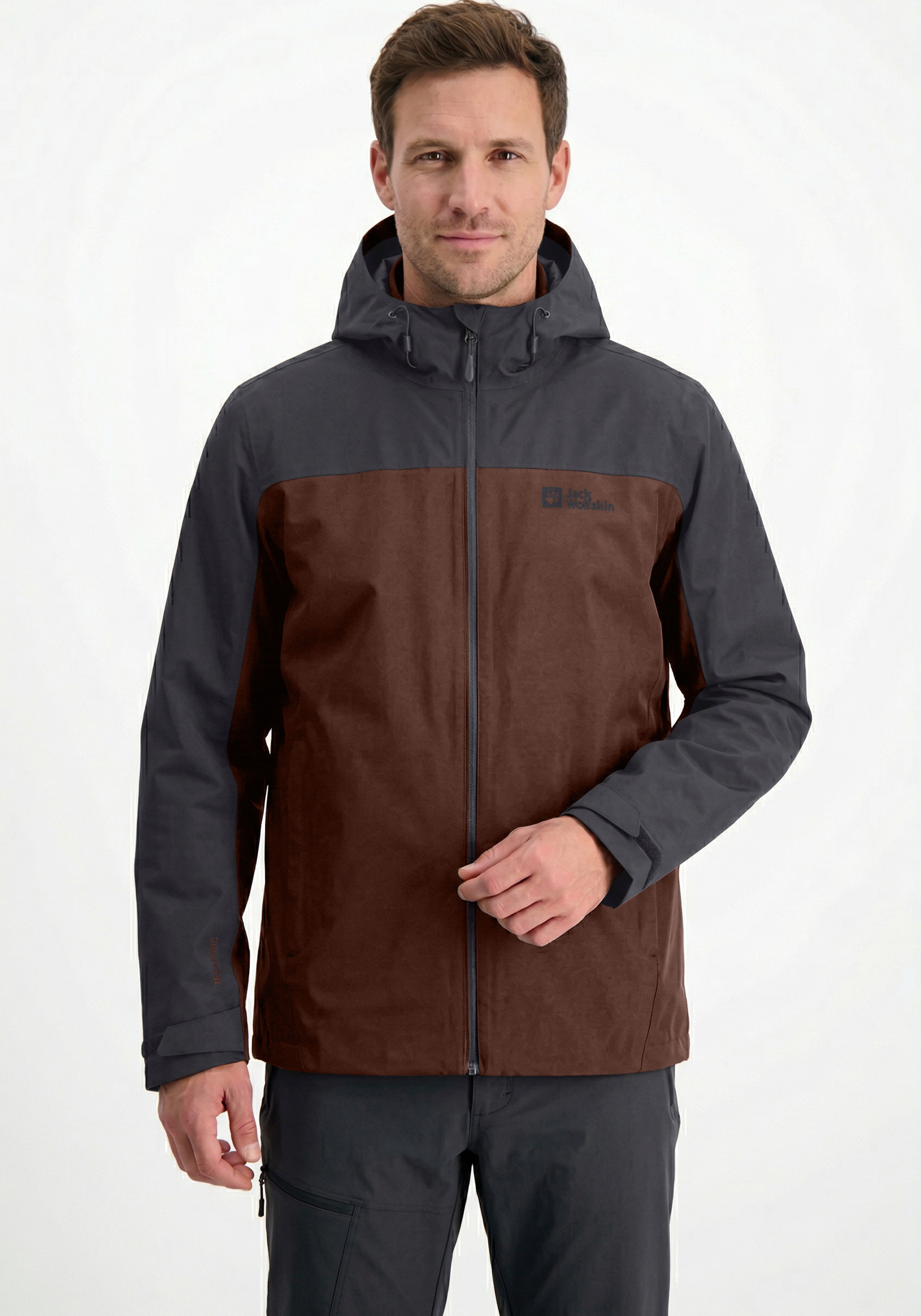 Jack Wolfskin 3-in-1-Funktionsjacke »TAUBENBERG 3IN1 JKT M« mit Kapuze 3in1, wasserdicht, winddicht, Übergangsjacke