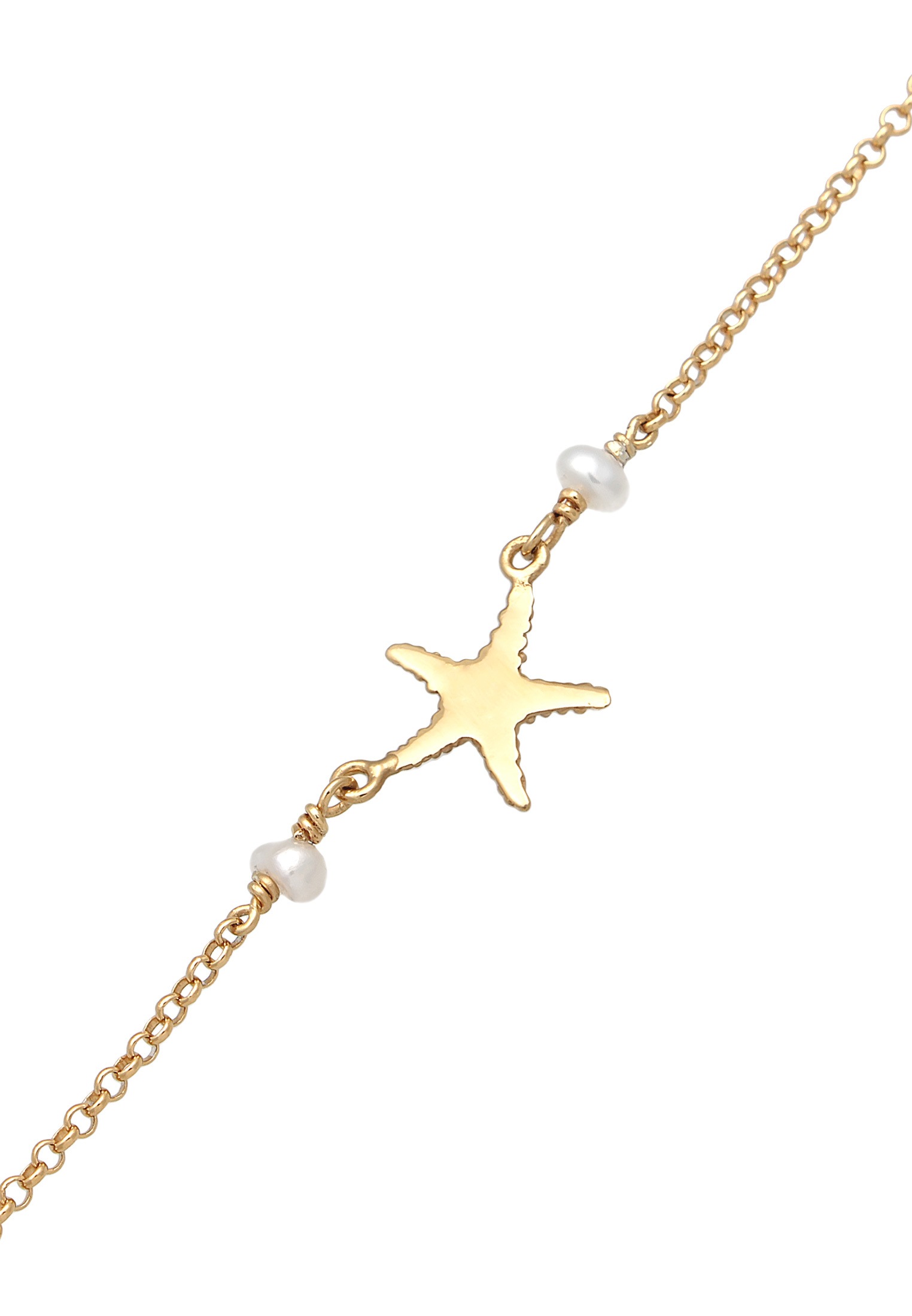 Elli Choker »Halskette Seestern Perle Maritim Beach 925 Silber«
