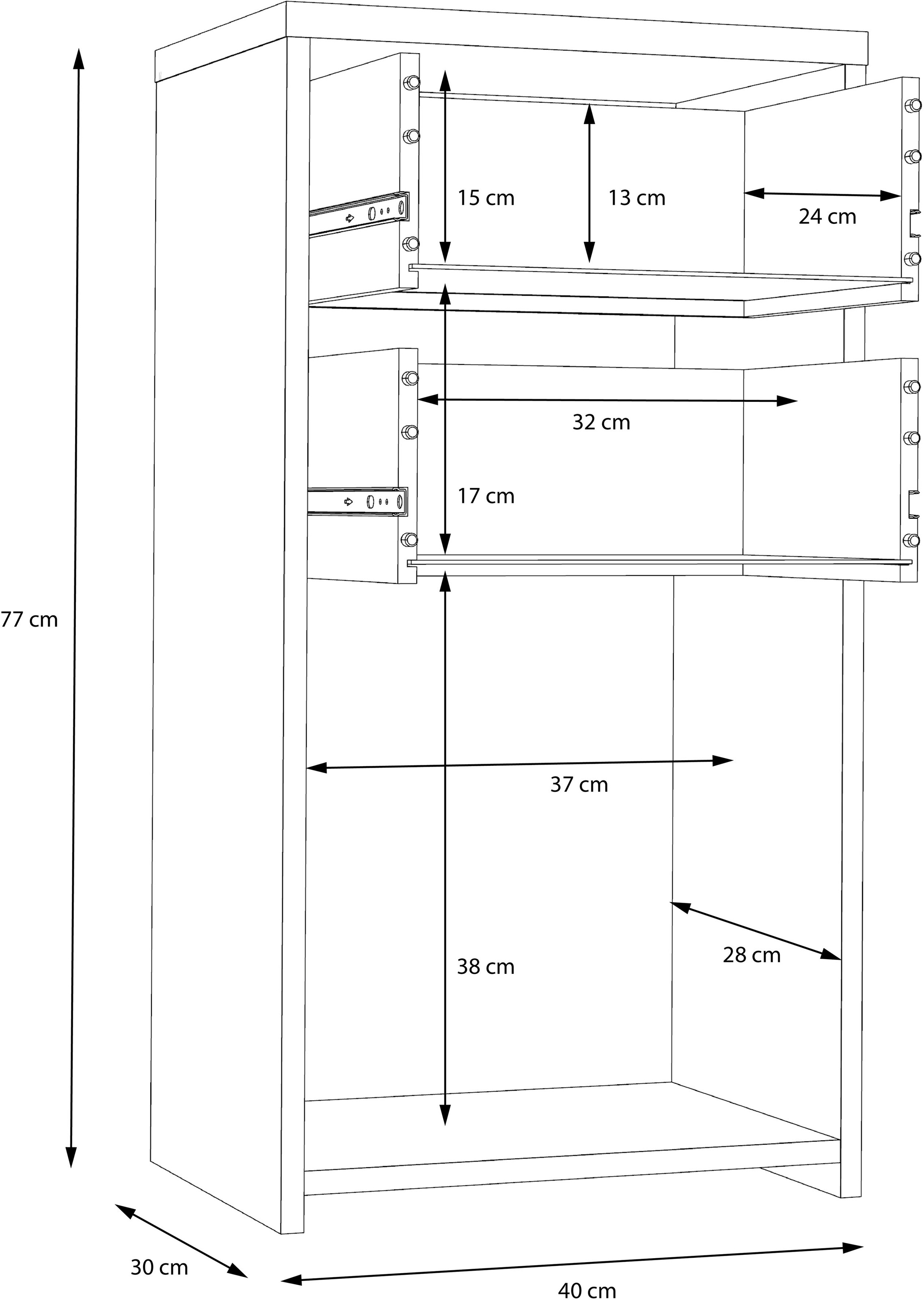 FORTE Kommode »CHEST«, Breite ca. 40 cm