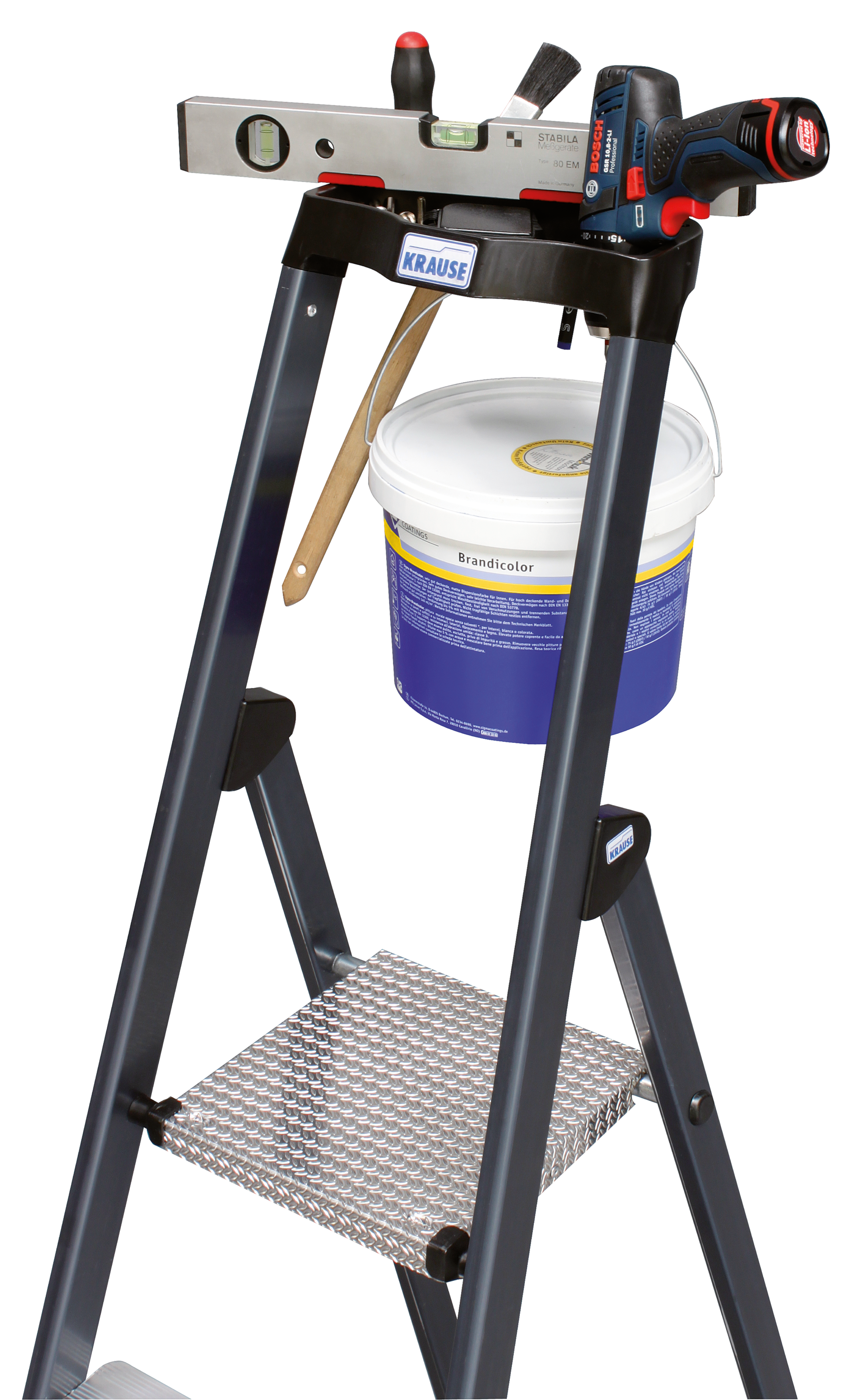 KRAUSE Stehleiter »SePro S«, Alu eloxiert, 1x7 Stufen, Arbeitshöhe ca. 350 cm