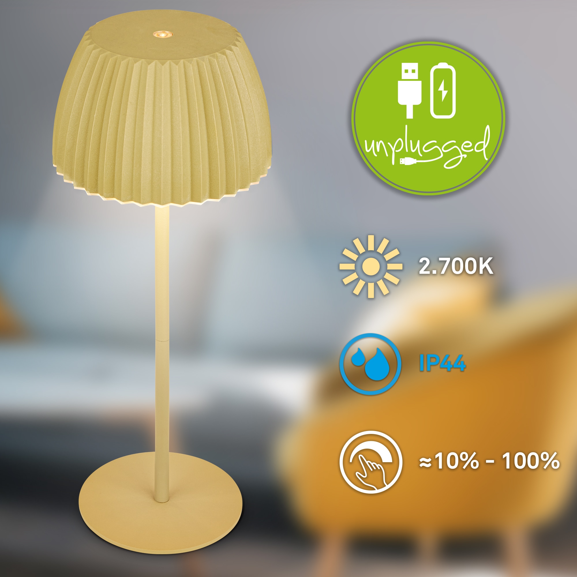Briloner Leuchten LED Tischleuchte »Akku LED Tischleuchte« LED-Modul