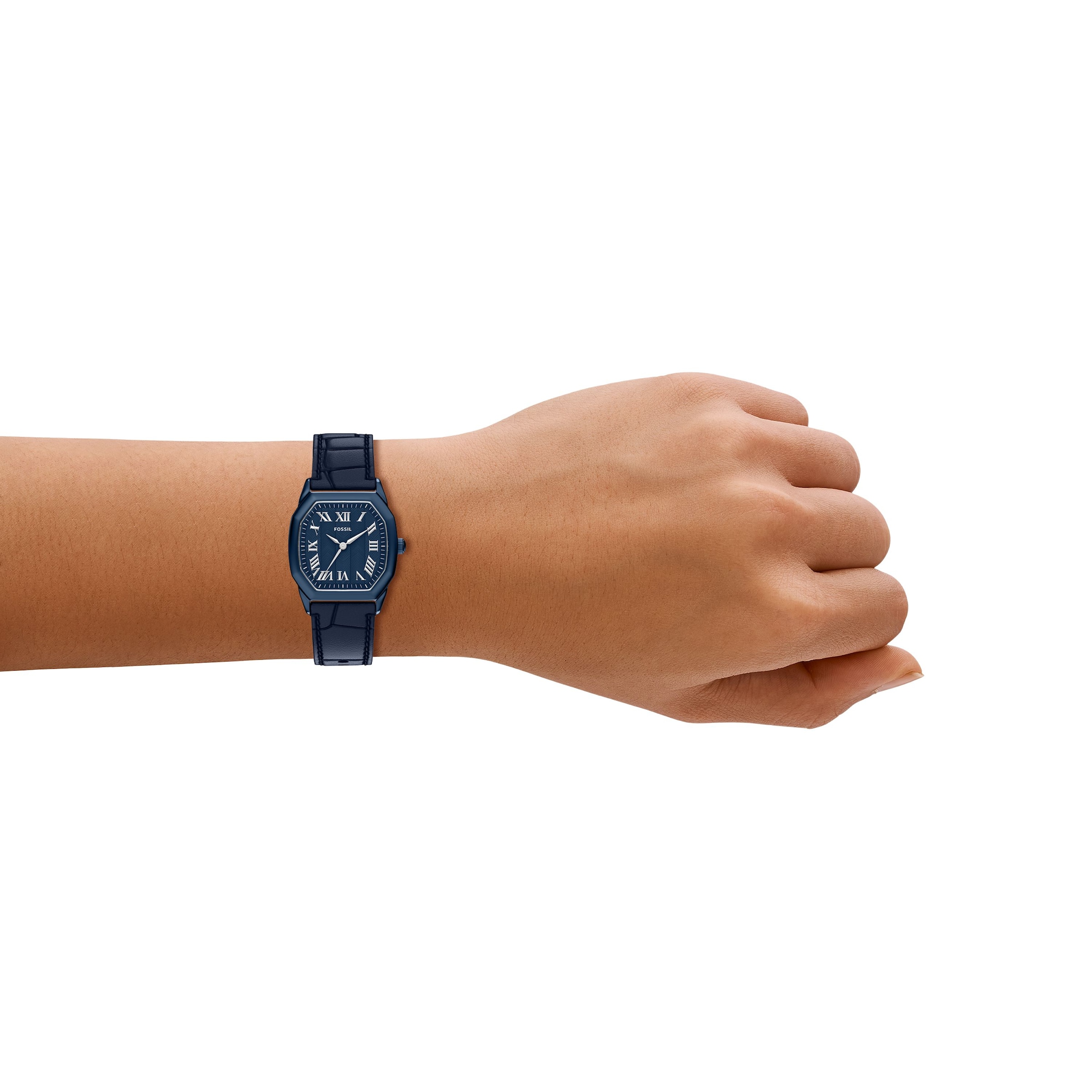 Fossil Quarzuhr »Harlow« Armbanduhr, Damenuhr, Lederarmband, analog