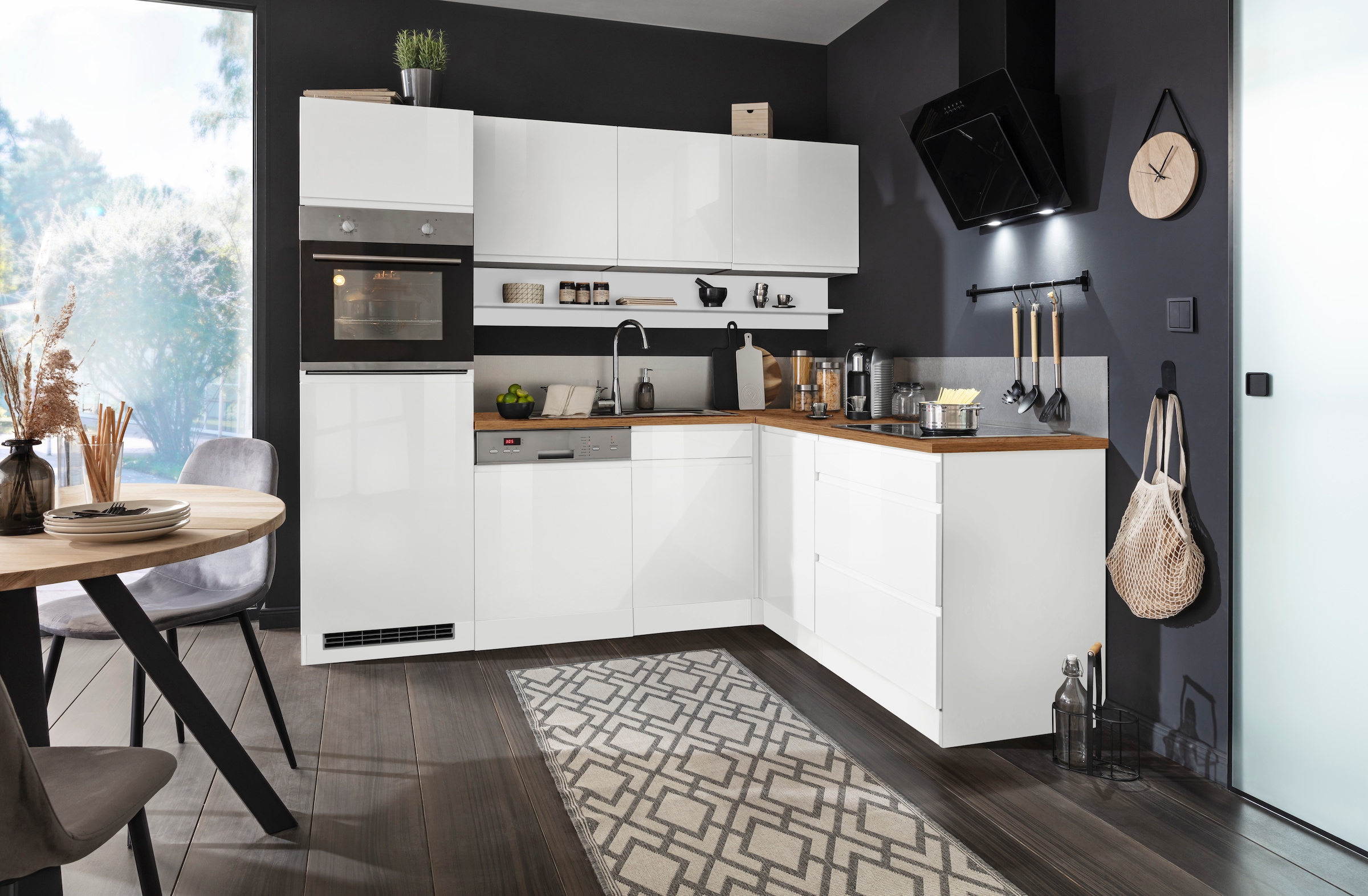 KOCHSTATION Winkelküche »KS-Virginia«, Stellbreite 230/190 cm, wahlweise mit Induktion