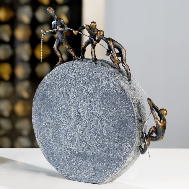 Casablanca by Gilde Dekofigur »Skulptur Lifting«, (1 St.), Dekoobjekt, Höhe  36 cm, mit Spruchanhänger, Wohnzimmer bestellen online bei OTTO