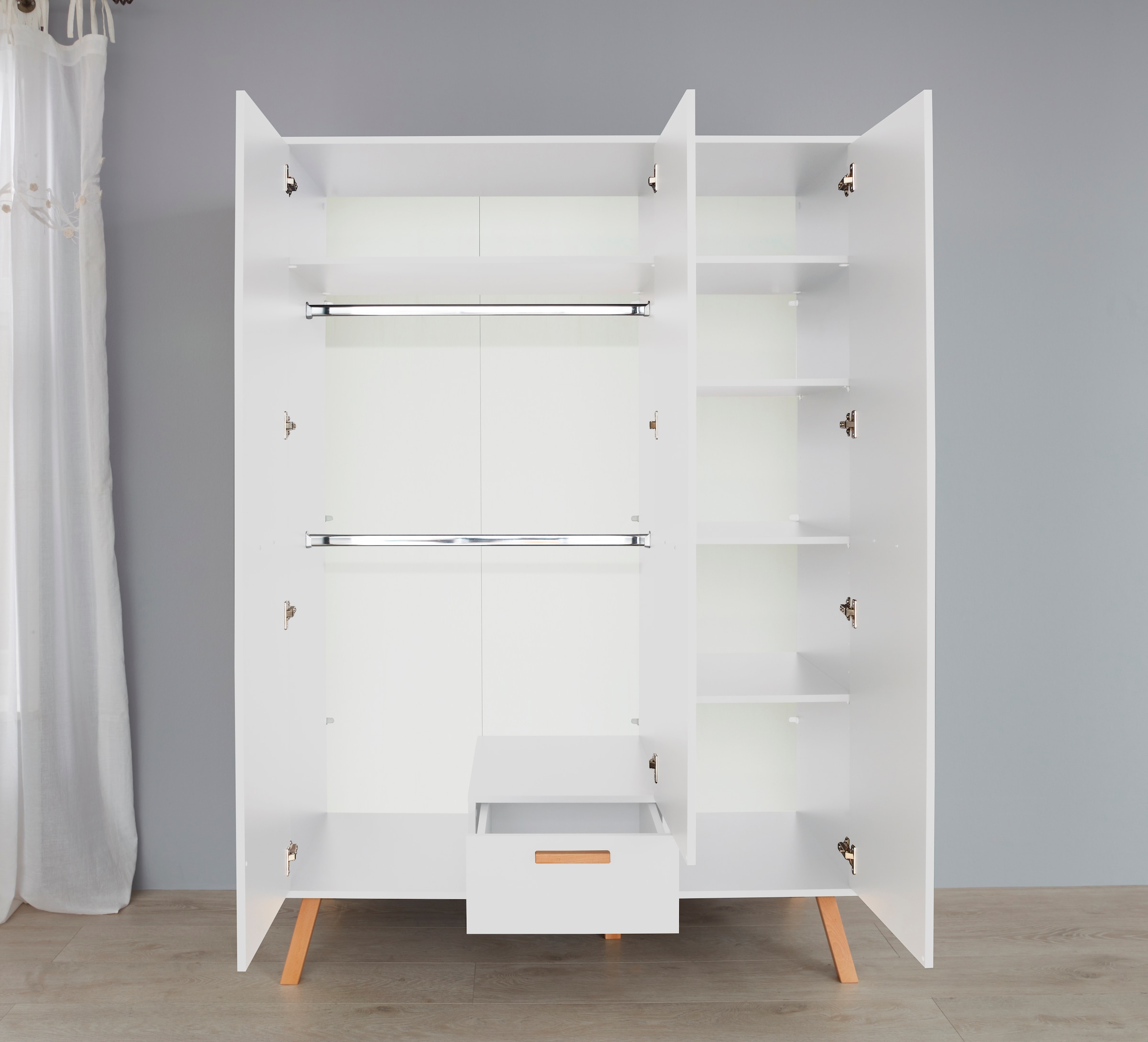 trendteam Babymöbel-Set »Mats«, (Set, 3 tlg., Bett, Wickelkommode, Schrank)