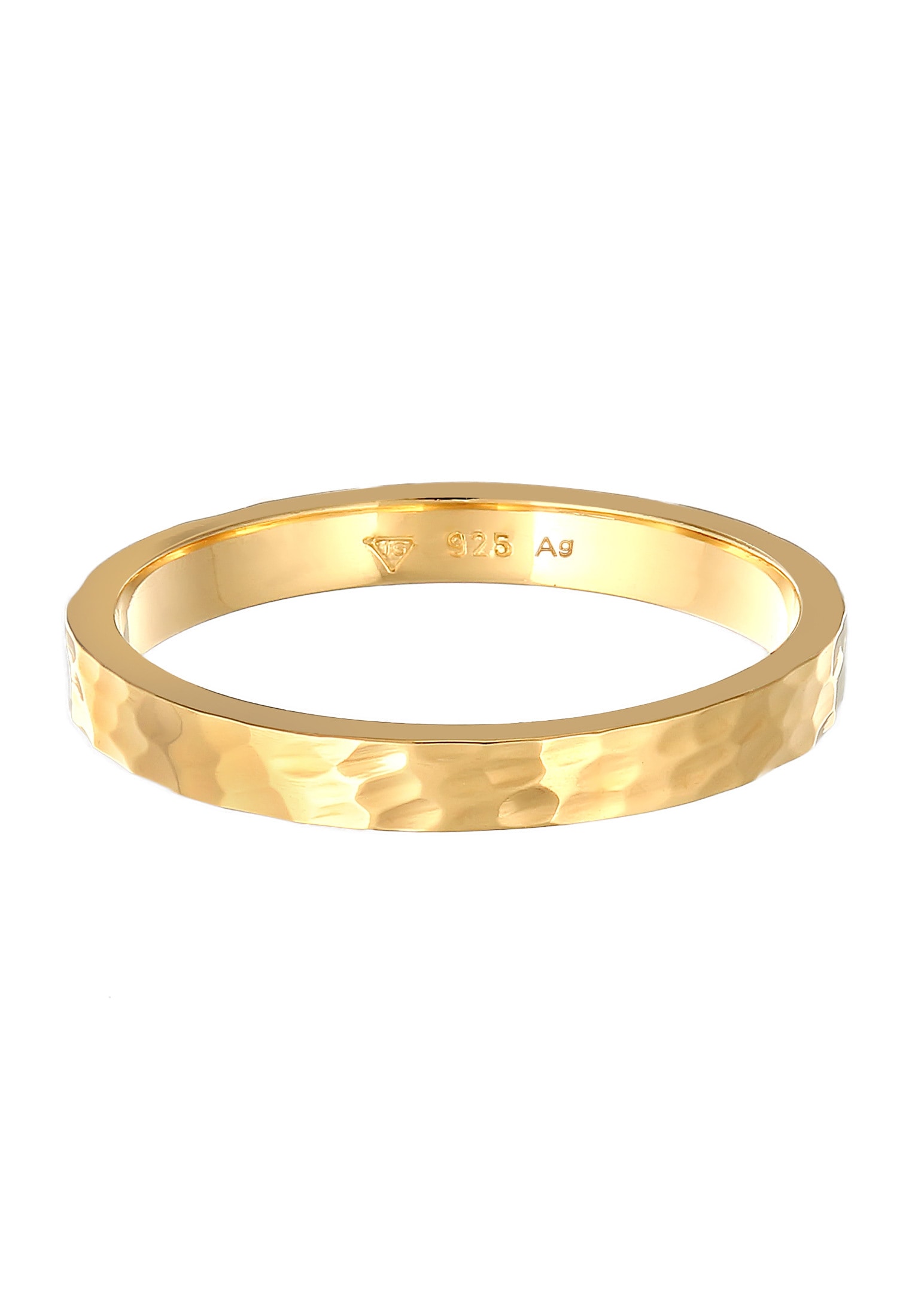 Elli Silberring »Ring Bandring Gehämmert 925 Sterling Silber«