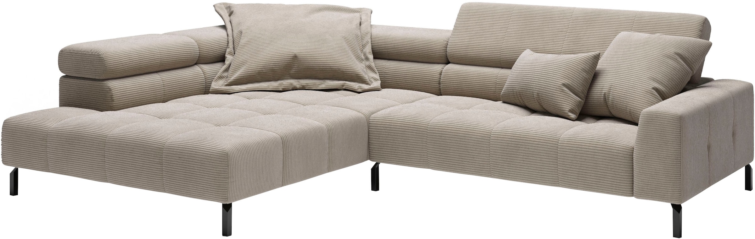 Home affaire Ecksofa »Claya, 311 cm breit, L-Form,  inkl. Kopfteilverstellung« ohne elektrischen Sitzvorzug