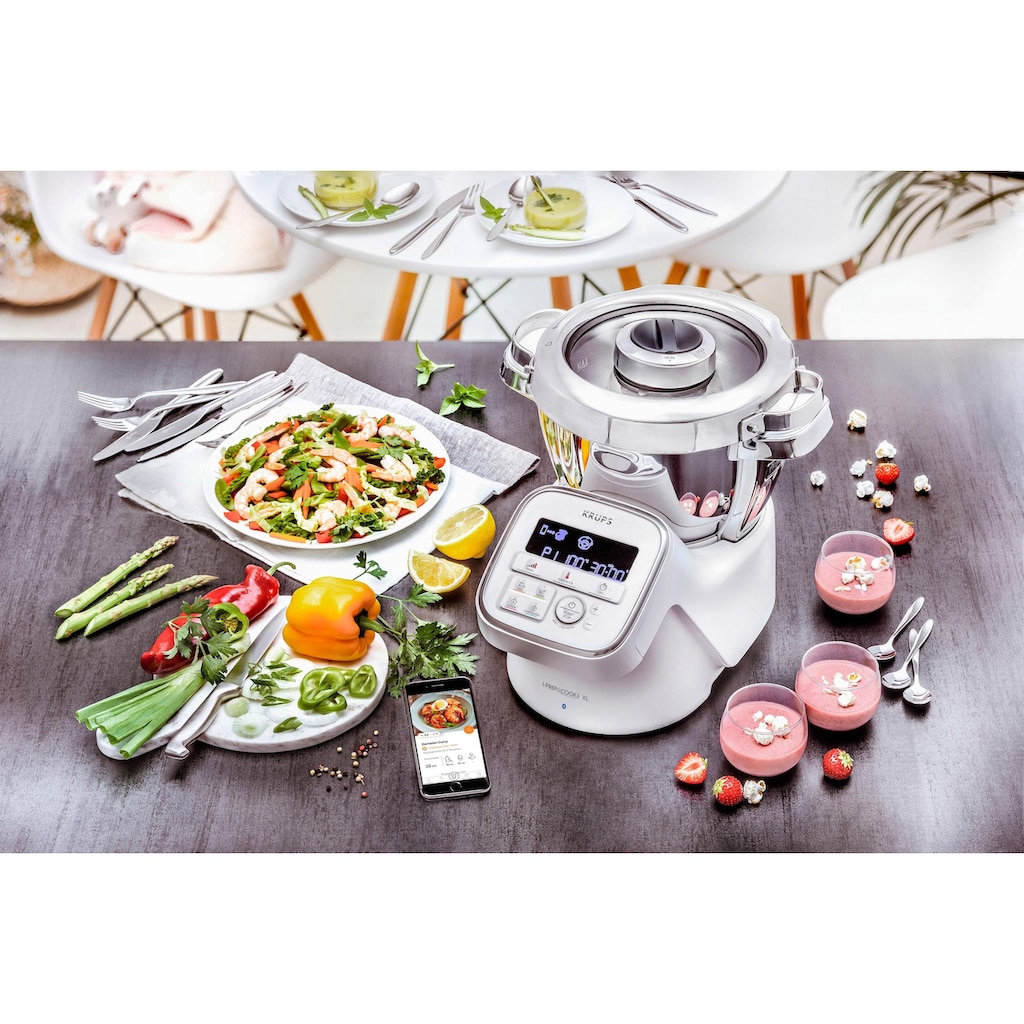 Krups Küchenmaschine mit Kochfunktion »HP60A1 i Prep&Cook XL«, 10 automatische Programme, 5 Zubehörteile, mit App und Sprachsteuerung