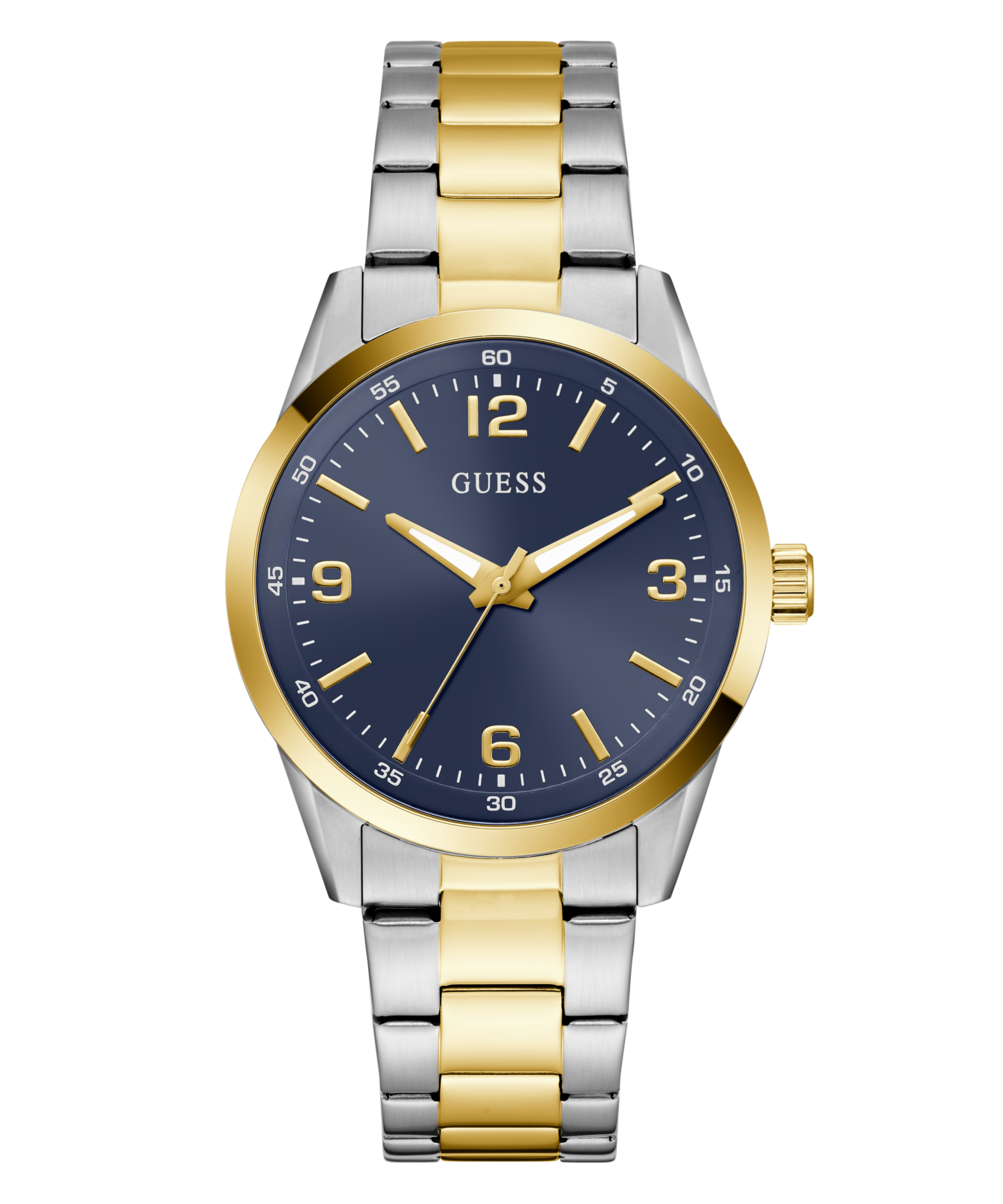 Guess Quarzuhr »EASTON« Armbanduhr, Herrenuhr, Edelstahlarmband
