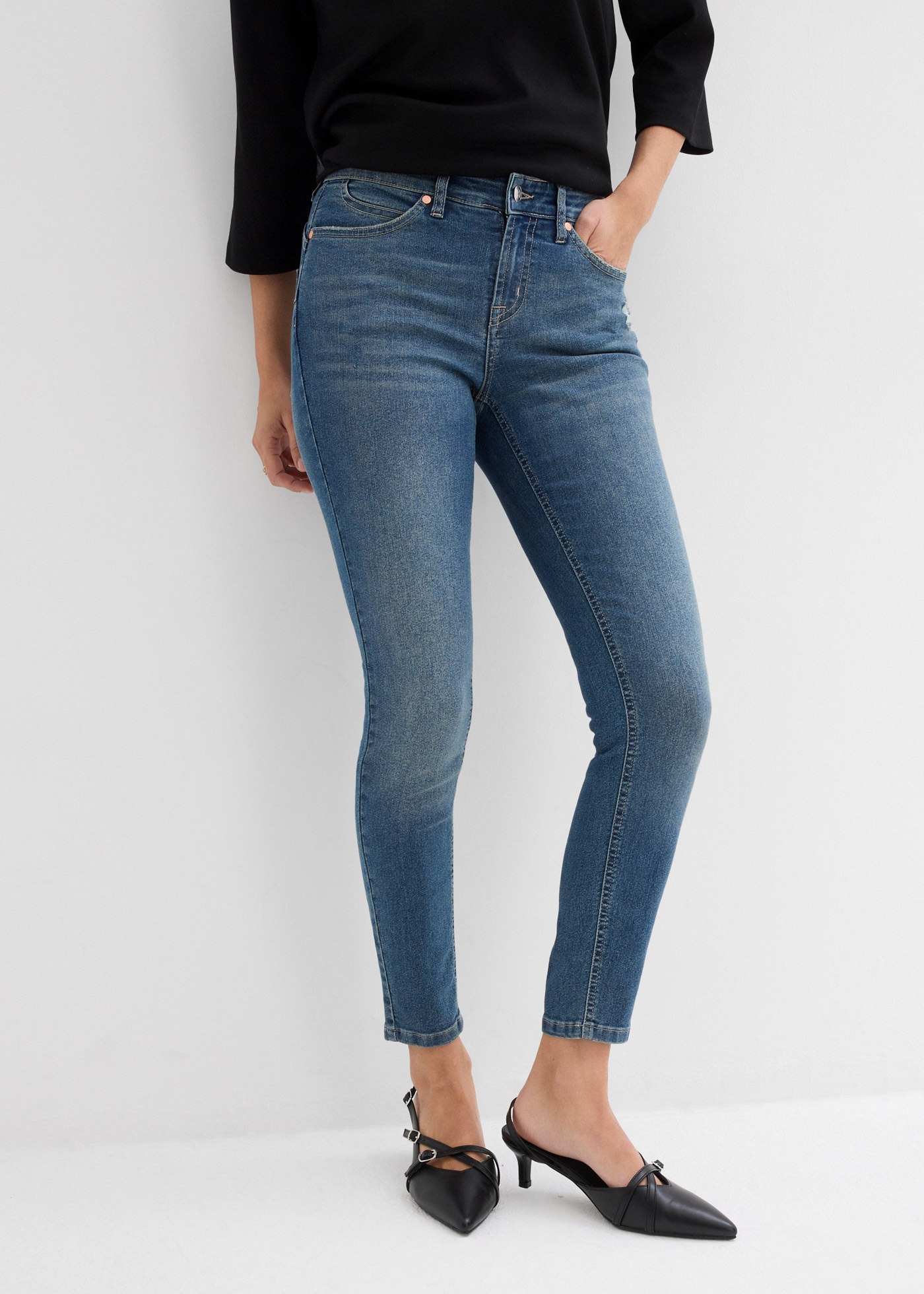 bonprix Skinny-fit-Jeans 1 tlg. mit Stretch-Anteil, bequemer Sitz, hoher Baumwollanteil