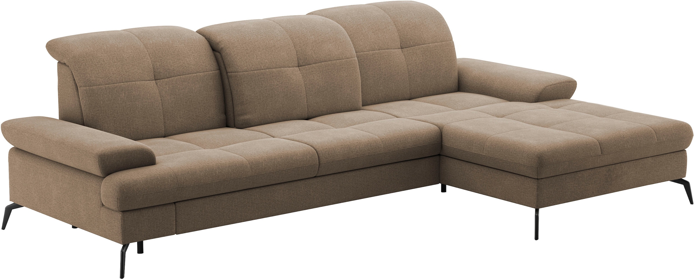 sit&more Ecksofa »Amica, L-Form, inkl. Sitztiefenverstellung & Armteilverstellung«, wahlweise mit Bettfunktion, Bettkasten und Kopfteilverstellung