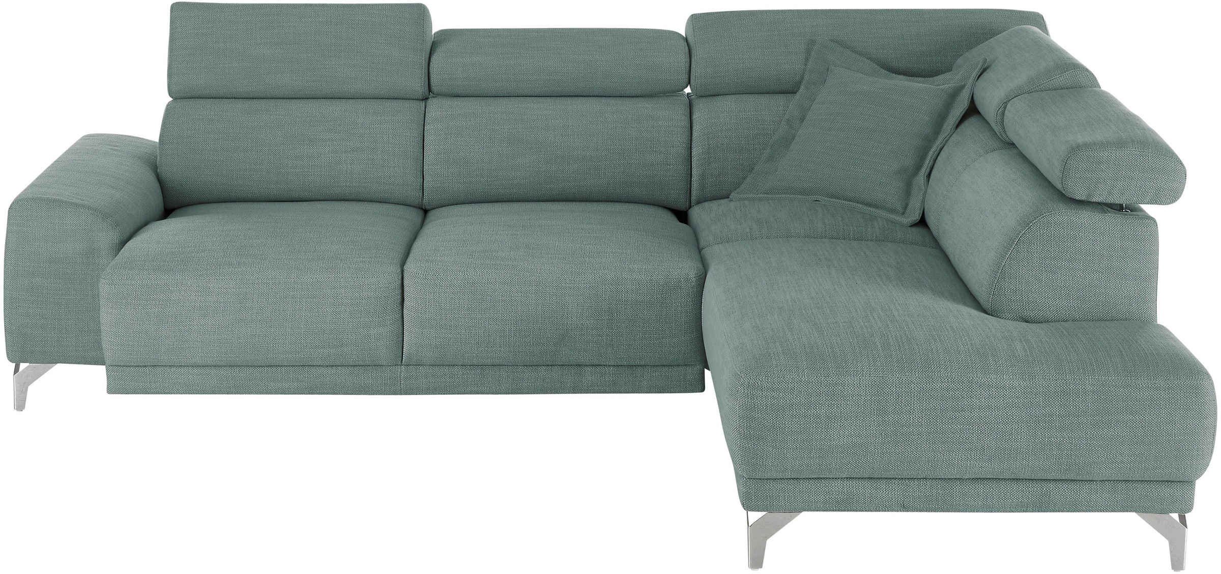 3C Candy Ecksofa »Greve Sofa immer mit manuelle Kopfteilverstellungen, modern, elegant«, wahlweise motorischer Sitzvorzug, bequem und zeitlos, L-Form