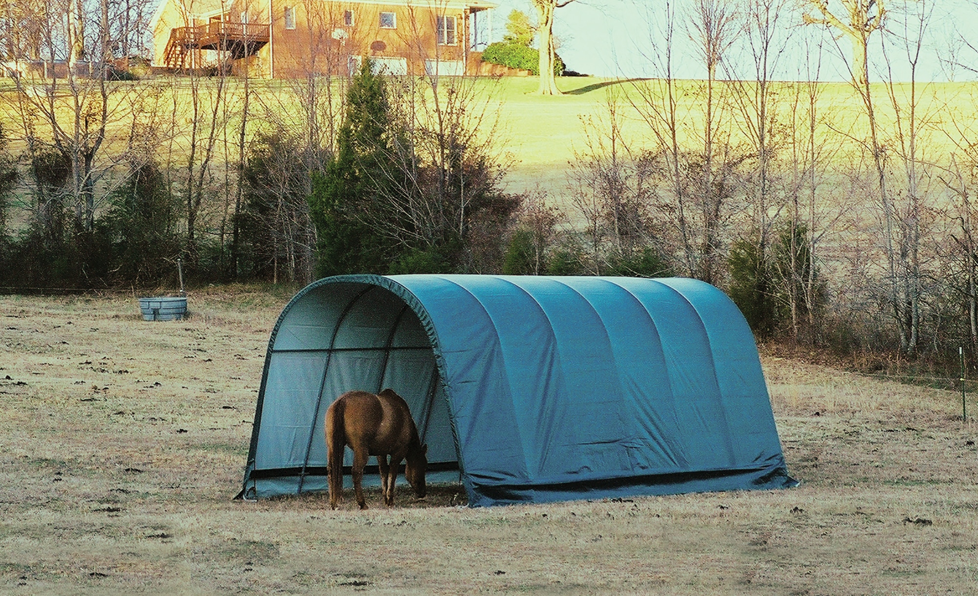 ShelterLogic Foliengerätehaus »Weidezelt, Zeltgarage, Run-In-Shed«, Grün, 730x400x300 cm