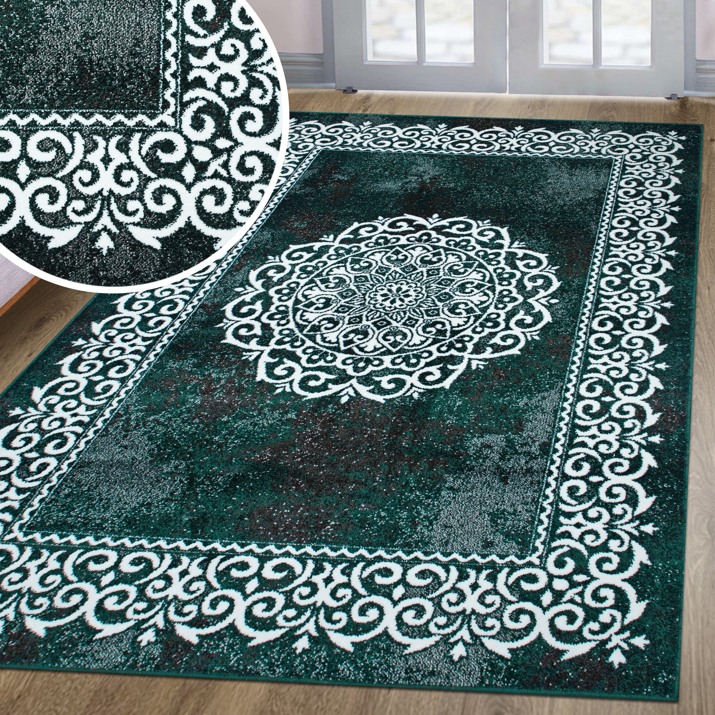 my home Teppich »Dafna« rechteckig 9 mm Höhe Orient-Optik, Vintage Design, Kurzflor, pflegeleicht, dezenter Glanz