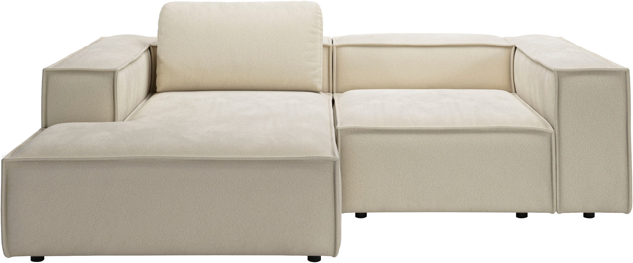 Places of Style Ecksofa »Watertown, kompakte L-Form, 246 cm breite für kleinere Räume«, modernes Ecksofa mit Feincordbezug, platzsparend & bequem