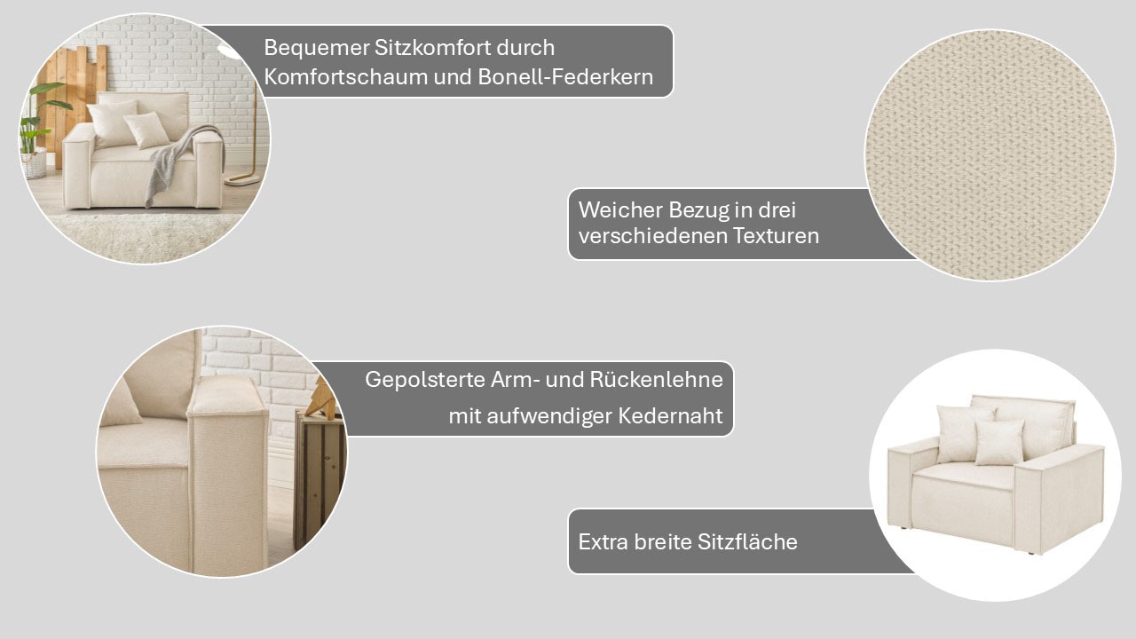 andas Loveseat »Finnley«, (1 St.), passend zur Polster-Serie Finnley