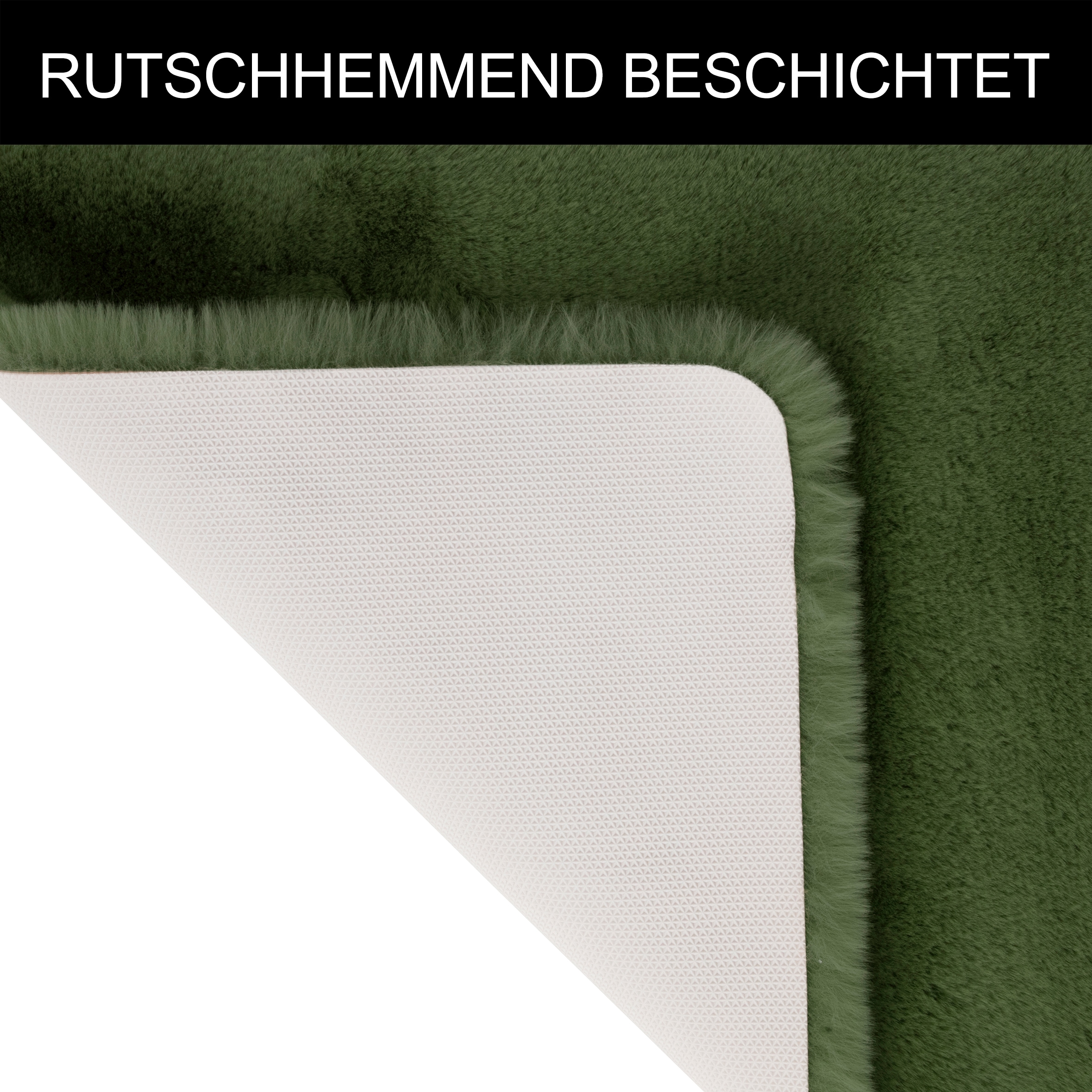my home Badematte »Rabbit Badematten, Badvorleger, Badezimmer Teppich« Höhe 30 mm rutschhemmend beschichtet fußbodenheizungsgeeignet | schnell trocknend | strapazierfähig Kaninchenfell-Haptik, Badteppich, rechteckig, rund & als 3-tlg. Set