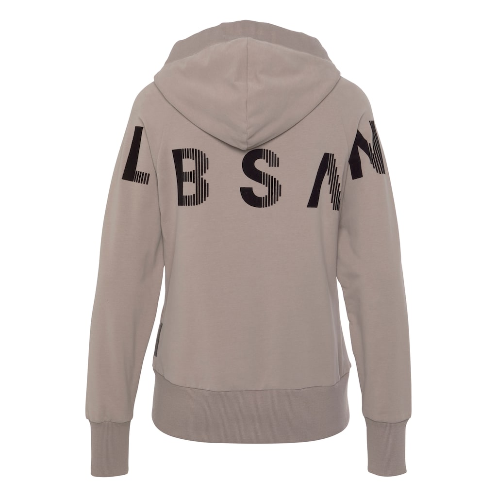 Elbsand Sweatjacke »Kekoa«, mit großem Logodruck hinten, bequeme Freizeitjacke mit Taschen