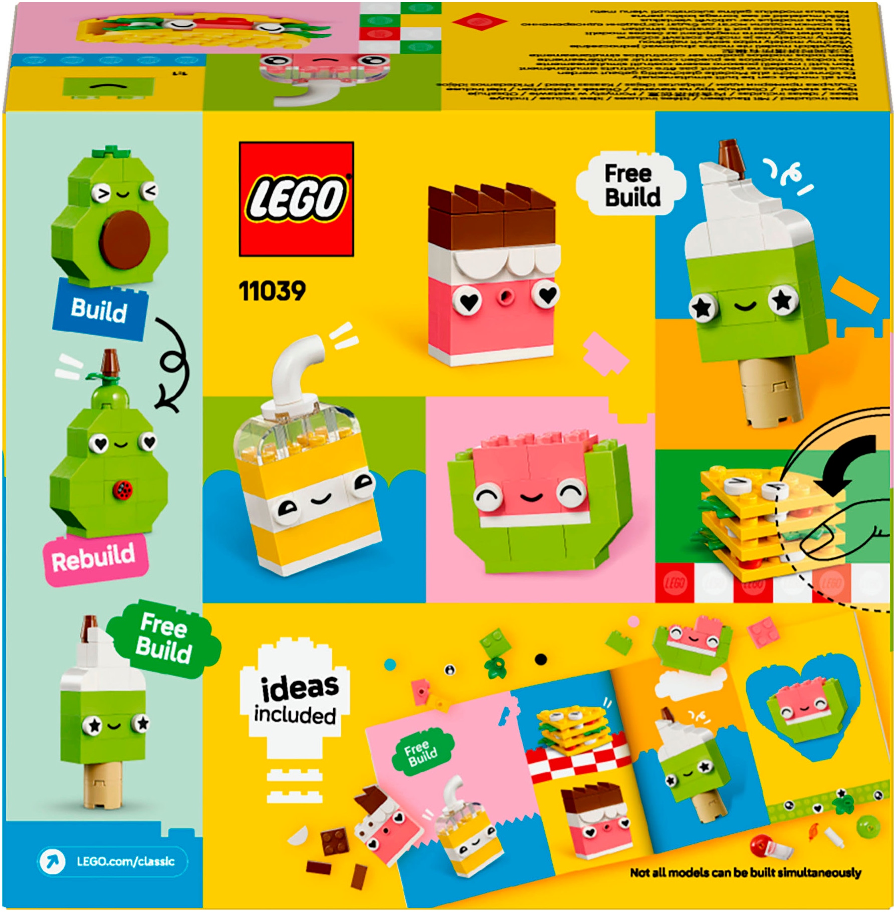 LEGO® Konstruktionsspielsteine »Kreativer Snack Bauspaß (11039), LEGO Classic«, (150 St.), Made in Europe