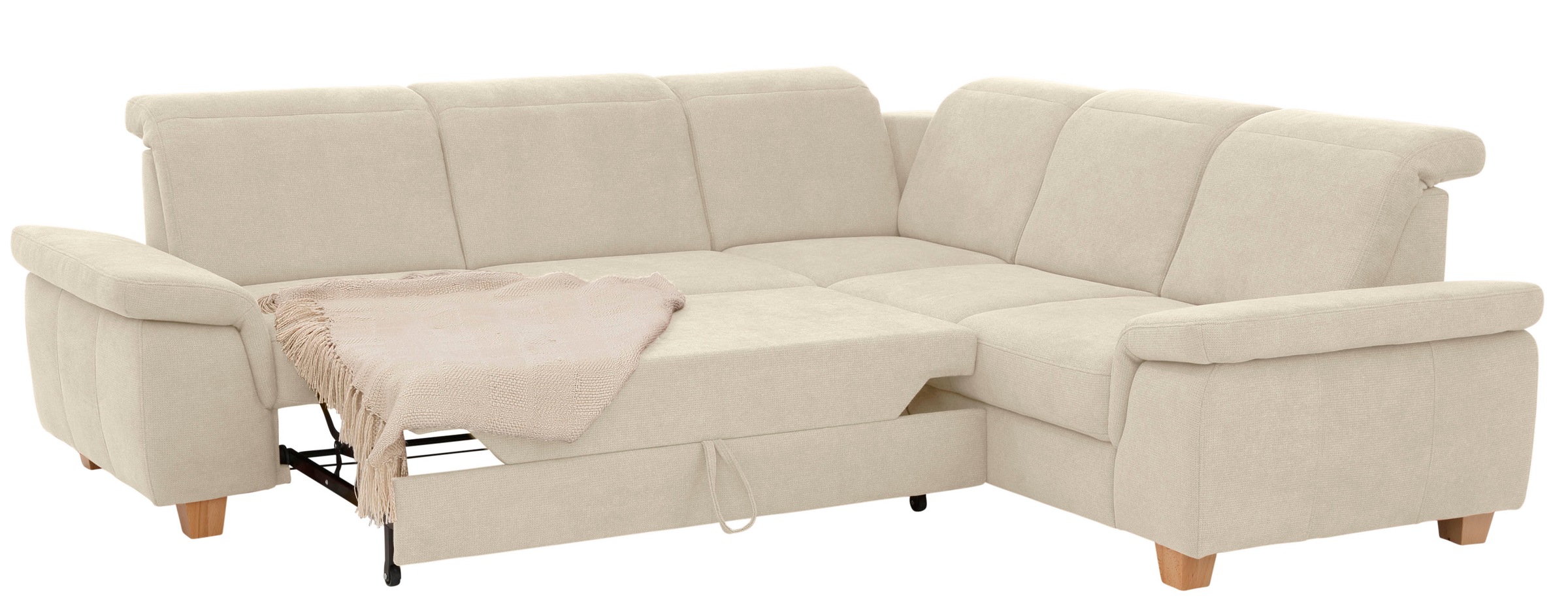 Home affaire Ecksofa »Dalia L-Form«, mit Federkernpolsterung, wahlweise mit Bettfunktion, Bettkasten