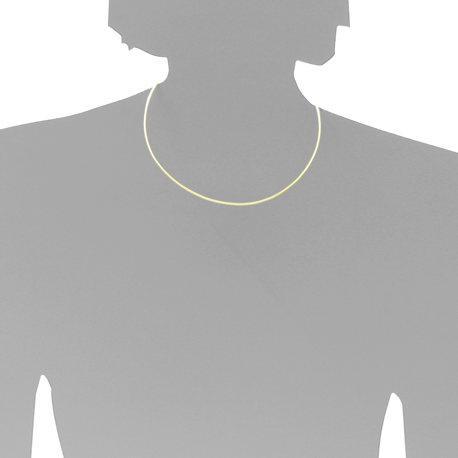 OSTSEE-SCHMUCK Halsreif »- Omega 1,4 mm - Silber 925/000, vergoldet -,«