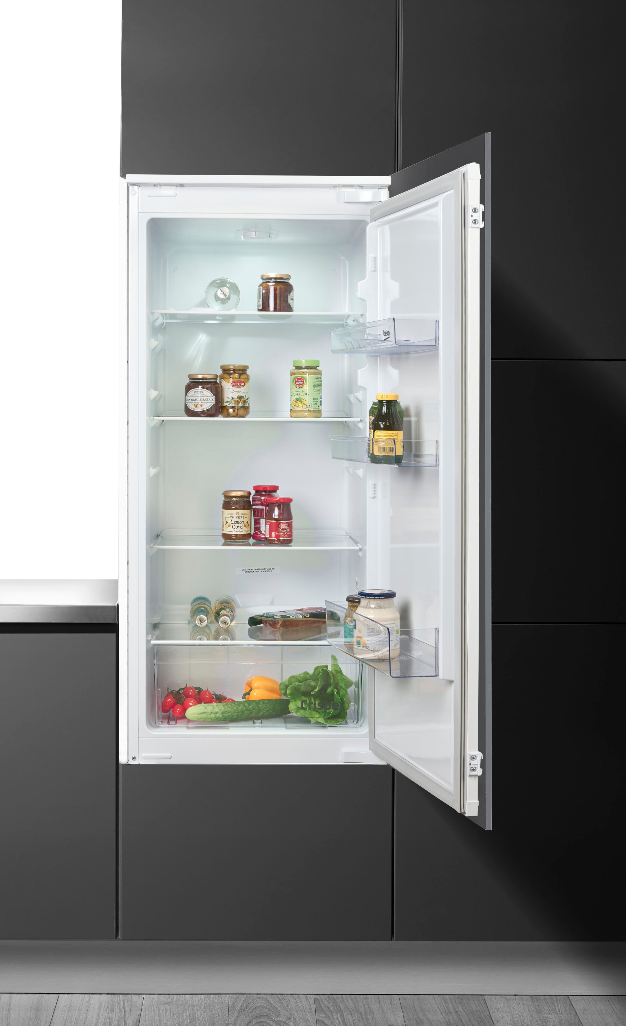Beko Einbaukühlschrank »BLSA210M4SN 7520220026« 121,5 cm hoch 54 cm breit in silberfarben