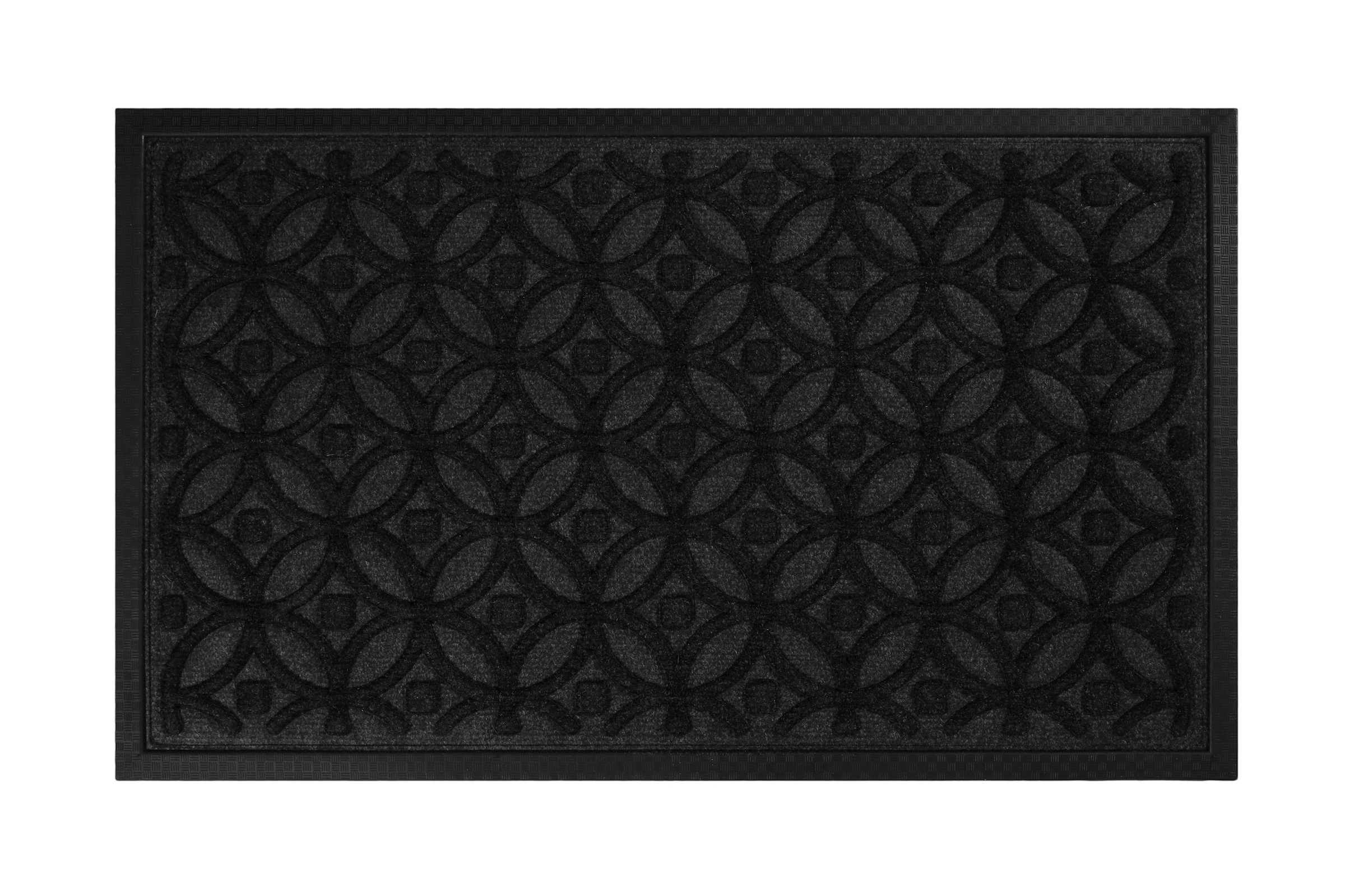Wecon home Fußmatte »Midnight Mosaic« rechteckig 4 mm Höhe pflegeleicht, rutschfest, Ornamente, Innen & Außen, Schmutzfangmatte