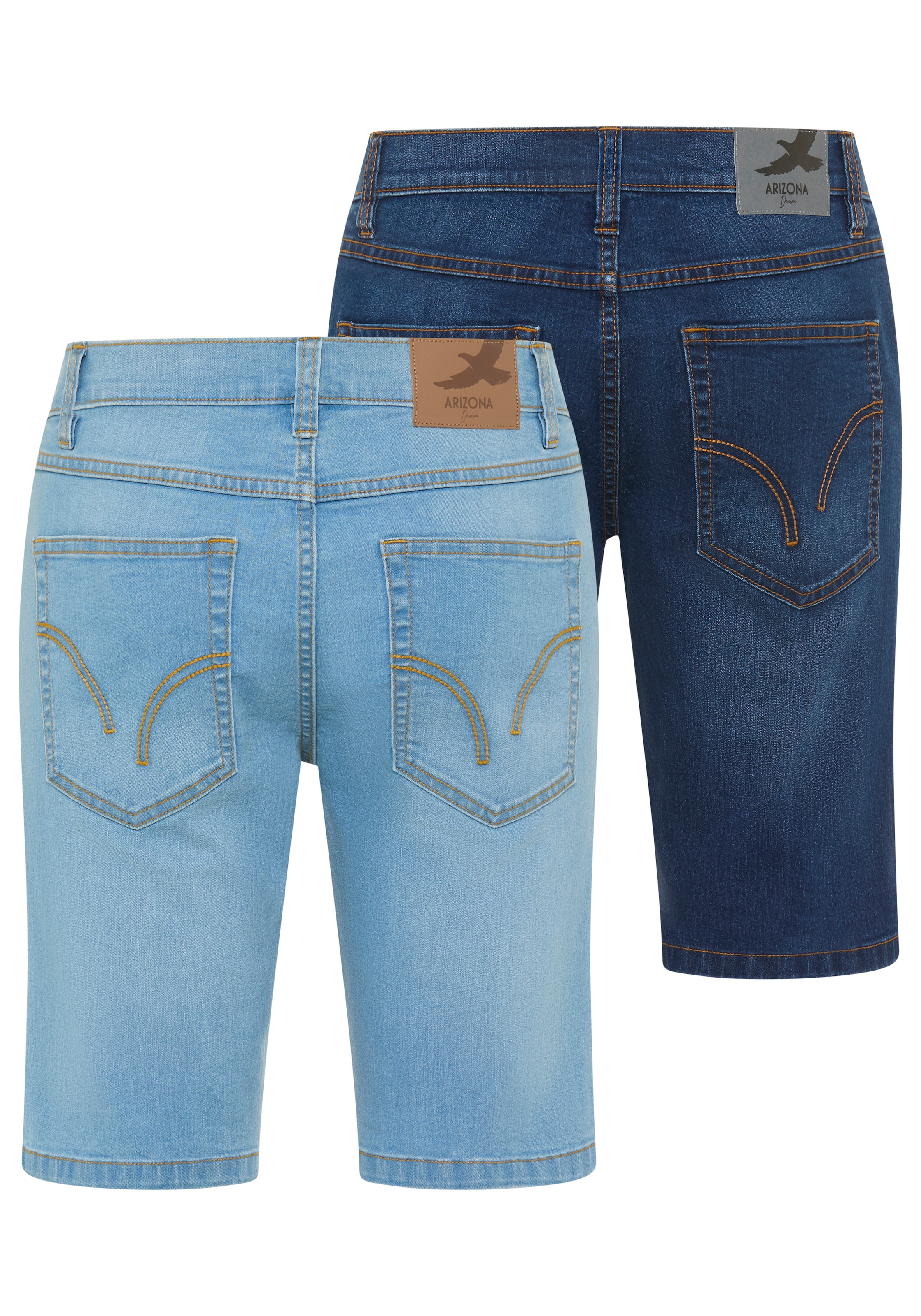 Arizona Jeansshorts »Doppelpack Denimshorts« 2er-Pack,  Regular-Fit, gerade geschnittenes Bein