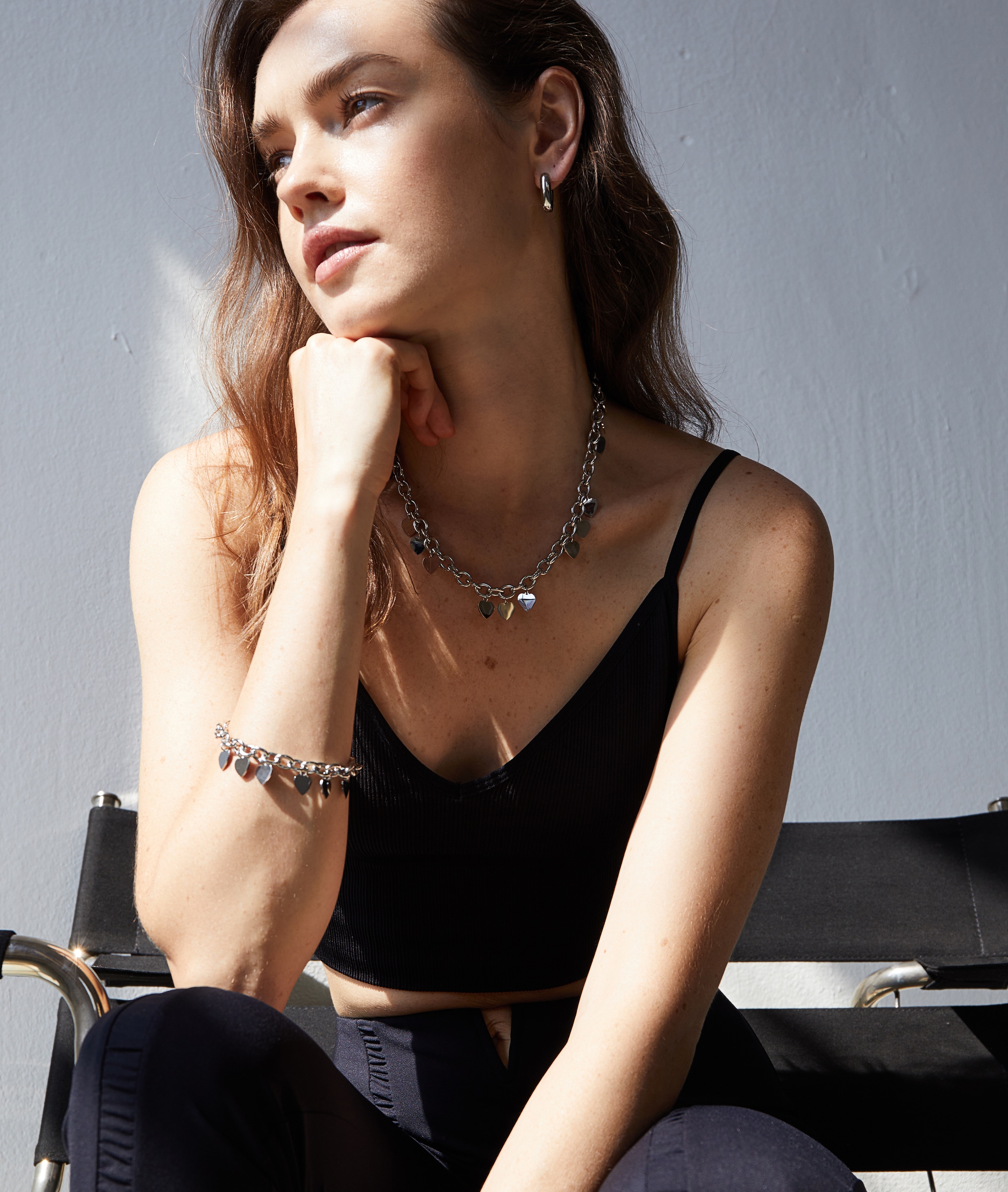 Echtzeit Armband »Schmuck Geschenk Edelstahl Armkette Endless Love Herzen«