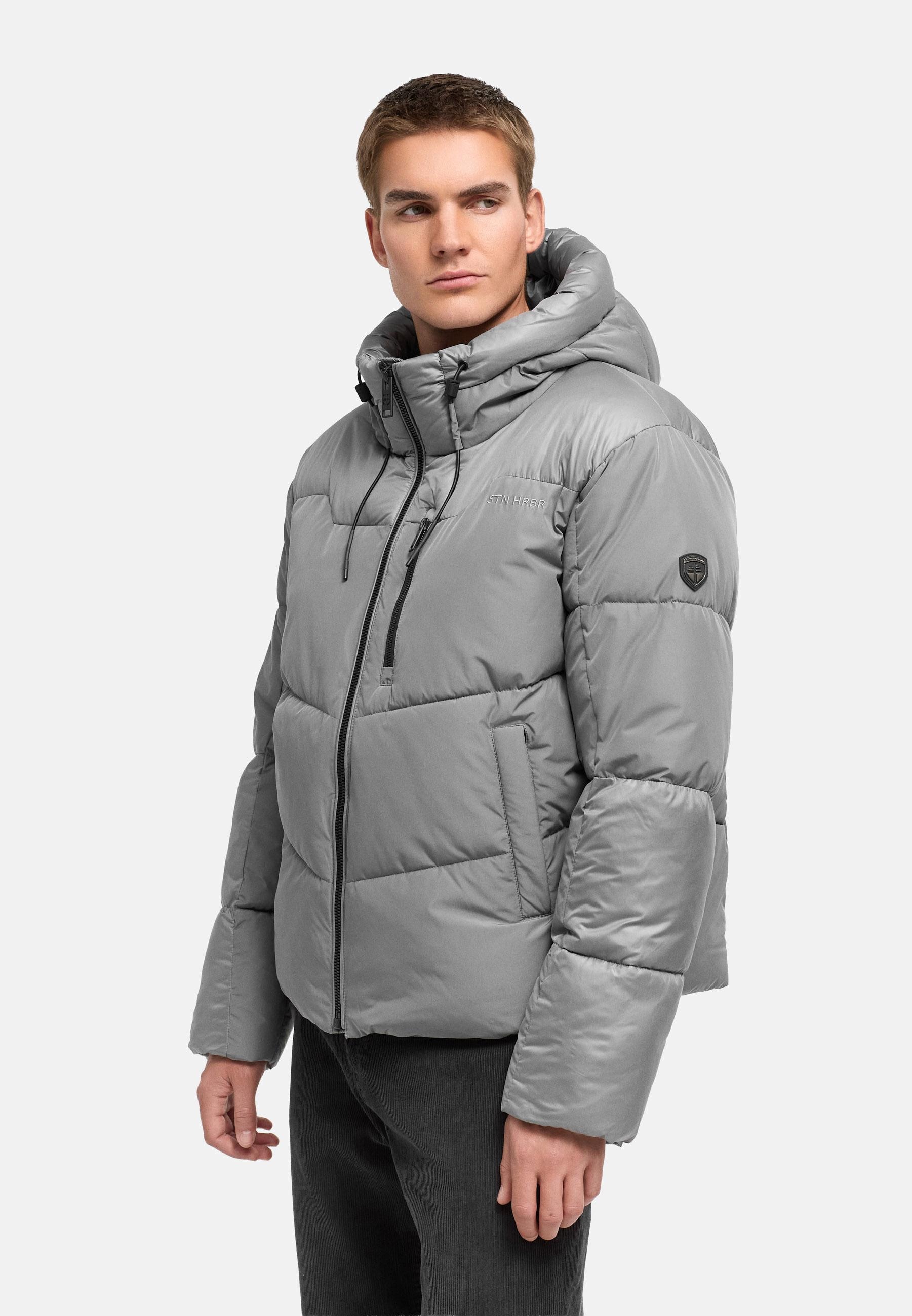 Stone Harbour Steppjacke »Steppjacke Kiaan XX« mit Kapuze Warme Herren Winterjacke in Materialmix