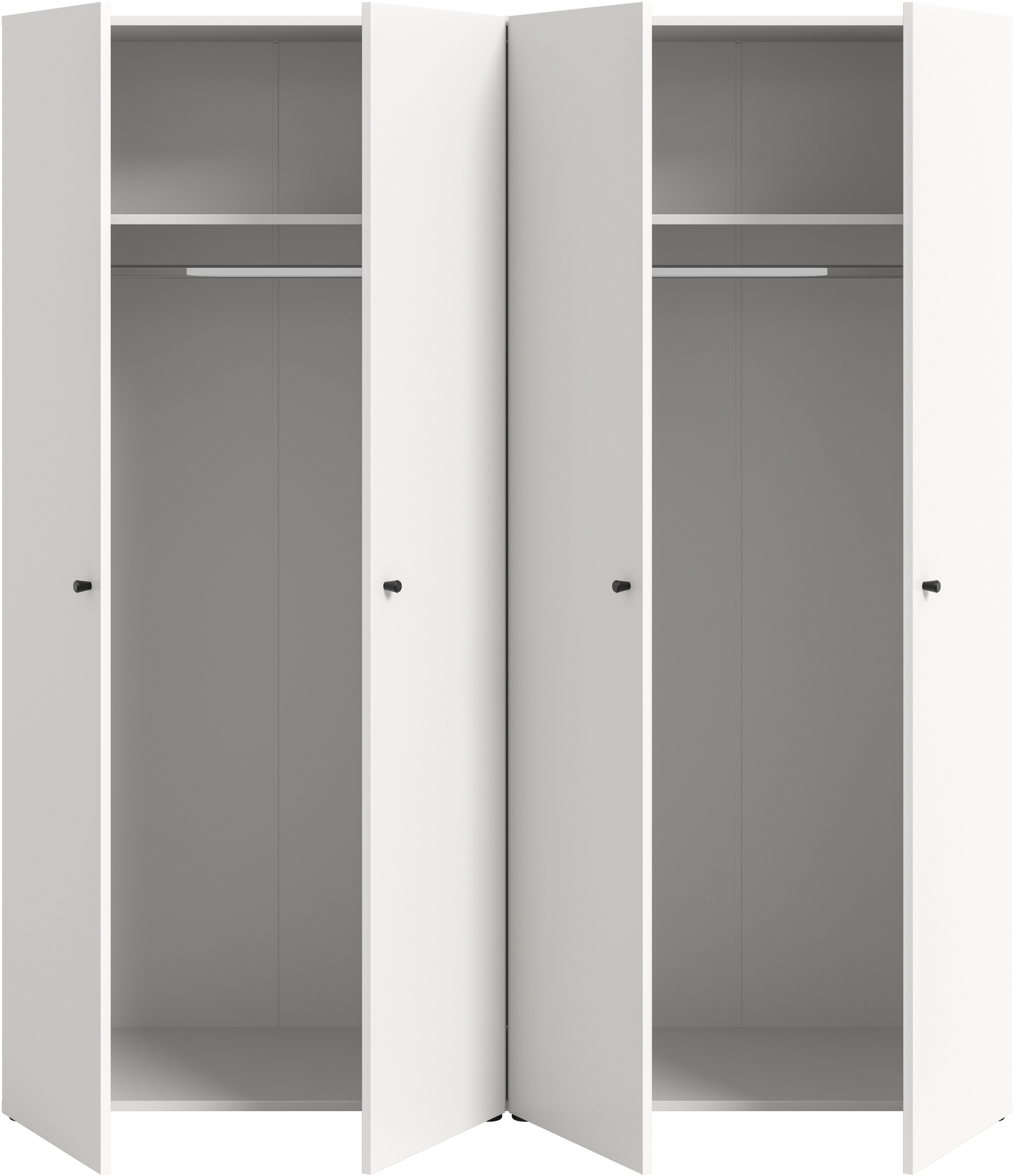 Home affaire Kleiderschrank »BILLINGS, TOPSELLER!, Schlafzimmerschrank, Schrank, Garderobenschrank« OTTO BESTSELLER, Garderobe & Schlafzimmer,  Breite 160cm, weiß, 4-türig, inkl. 2 Kleiderstangen und 2 Ablageböden