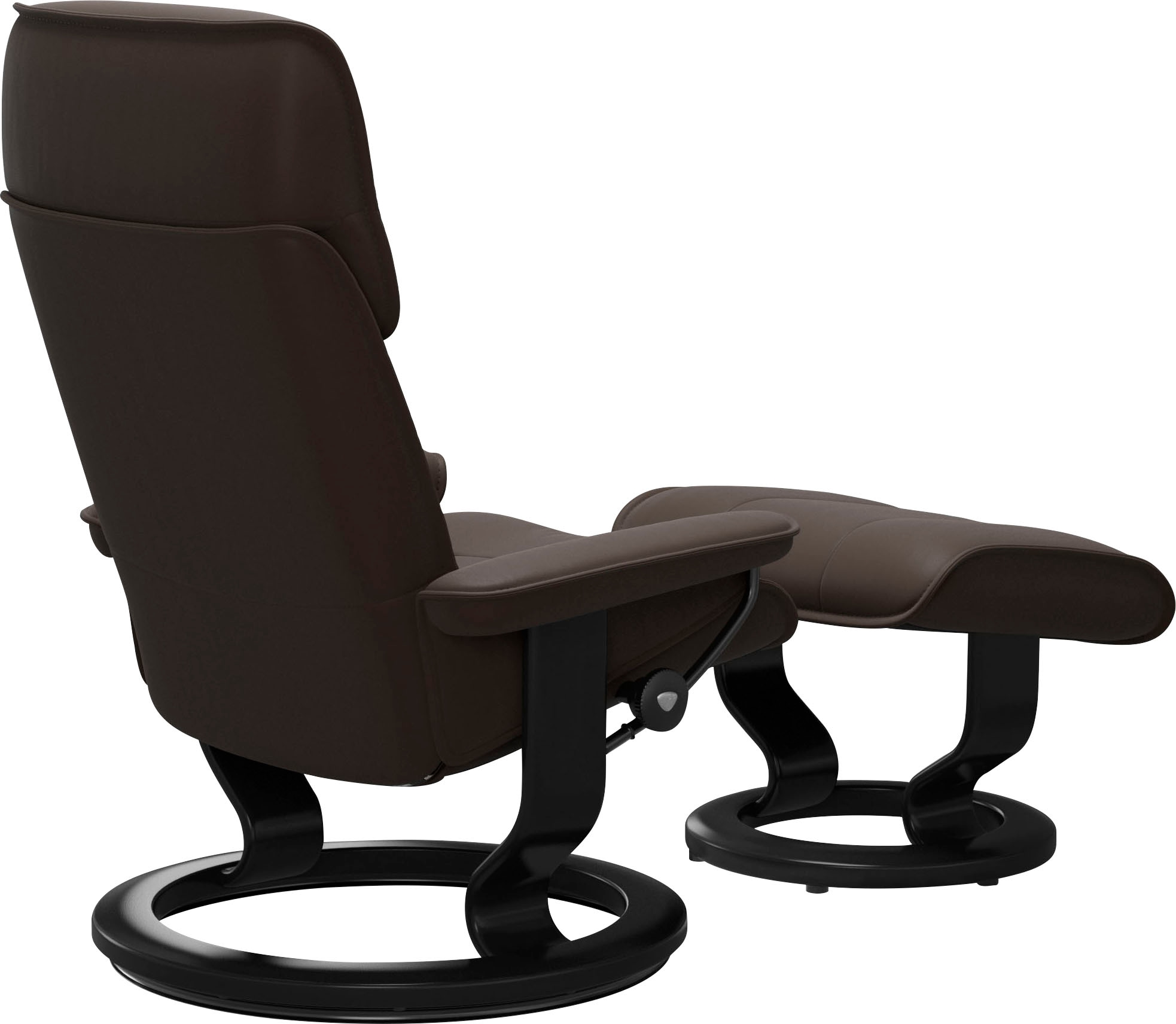 Stressless® Relaxsessel »Admiral«, (Set, Relaxsessel inkl. Hocker), mit Classic Base, Größe M & L, Gestell Schwarz
