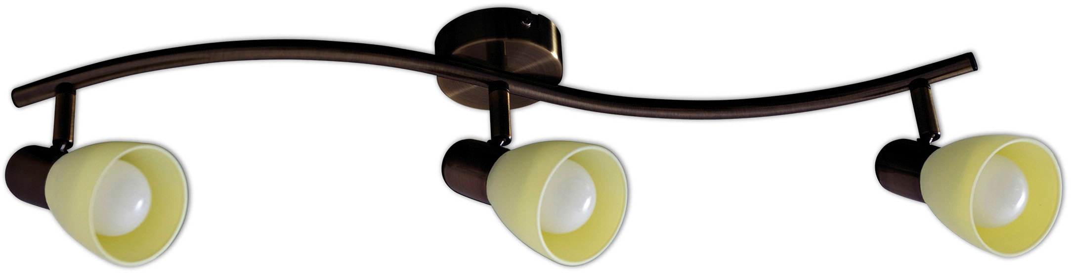 Shop Glasschirm E14, Deckenspot LED weiß 3 LED braun, Wand-u. näve im Online Deckenspot, OTTO flammig-flammig, 3er »Mestre«,