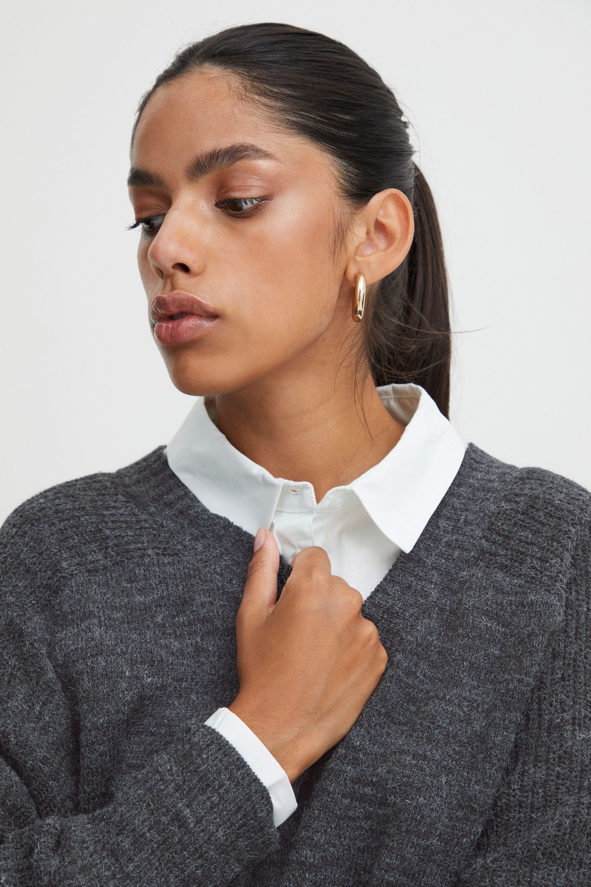 Ichi Strickfleece-Pullover »Strickpullover IHNovo«