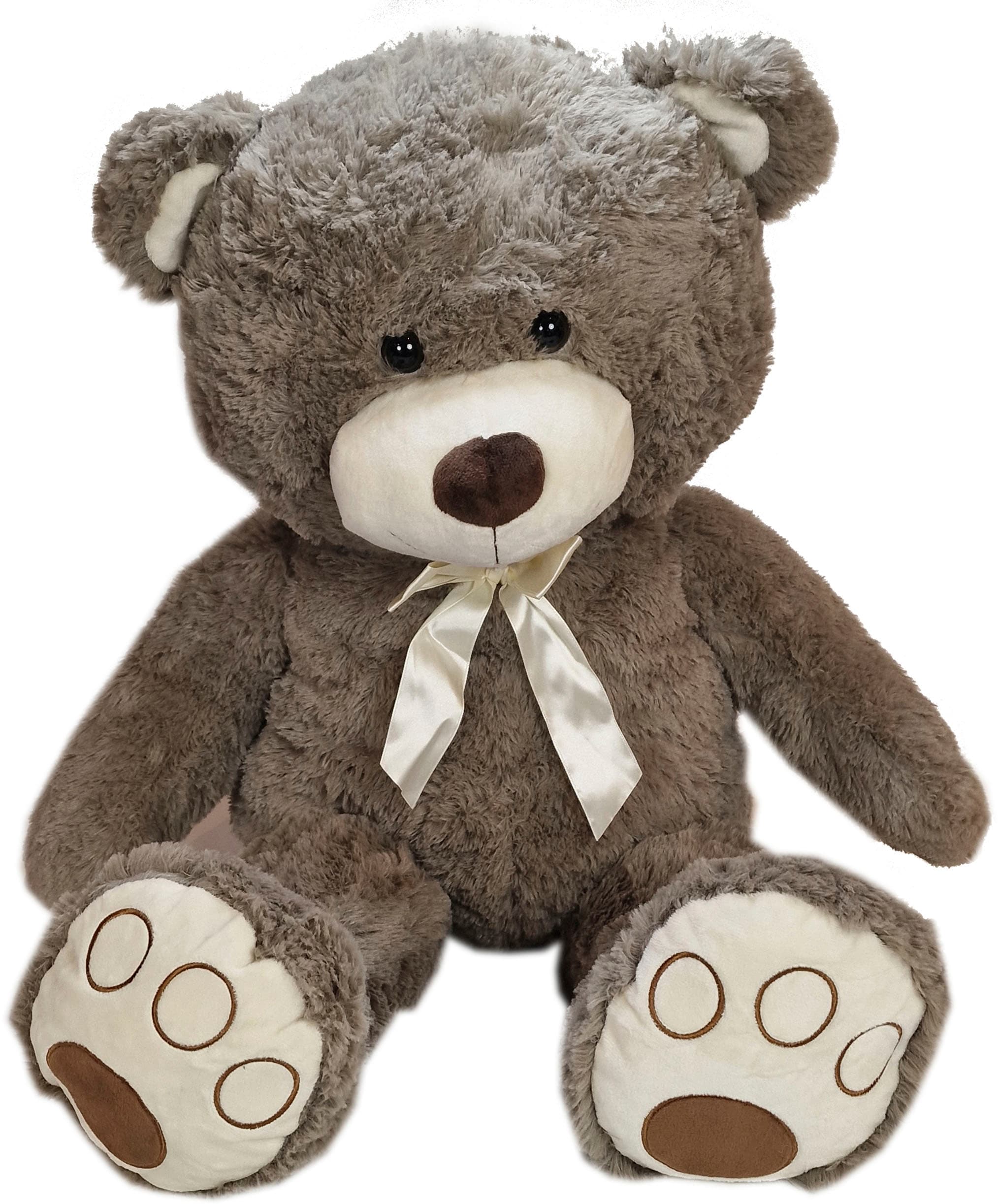 Heunec Kuscheltier »Bär mit Schleife, kitt 100 cm« in grau