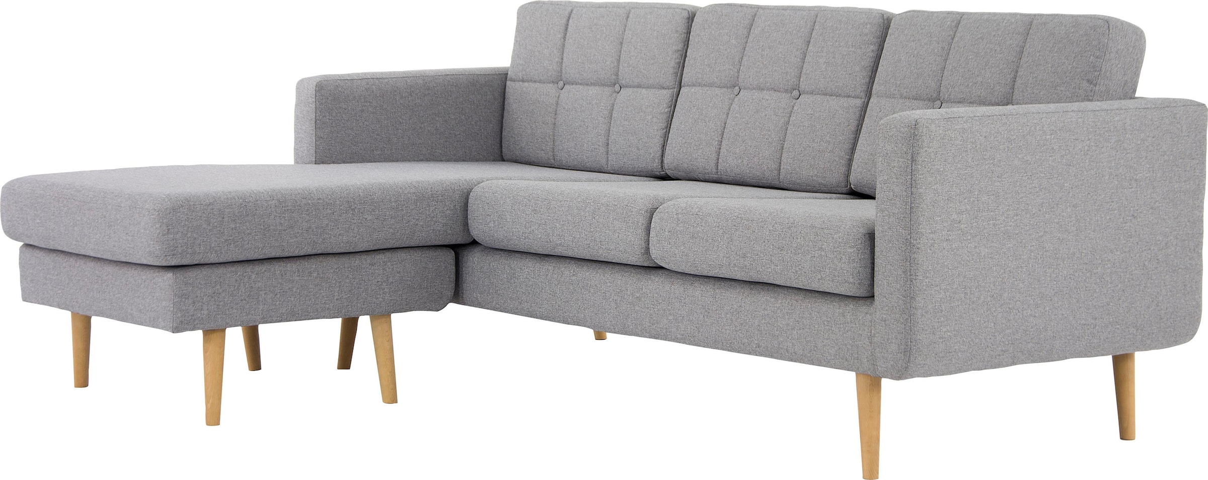 Home affaire Ecksofa »Brest L-Form« mit Knopfheftung und Steppung im Rücken, geradliniges Design