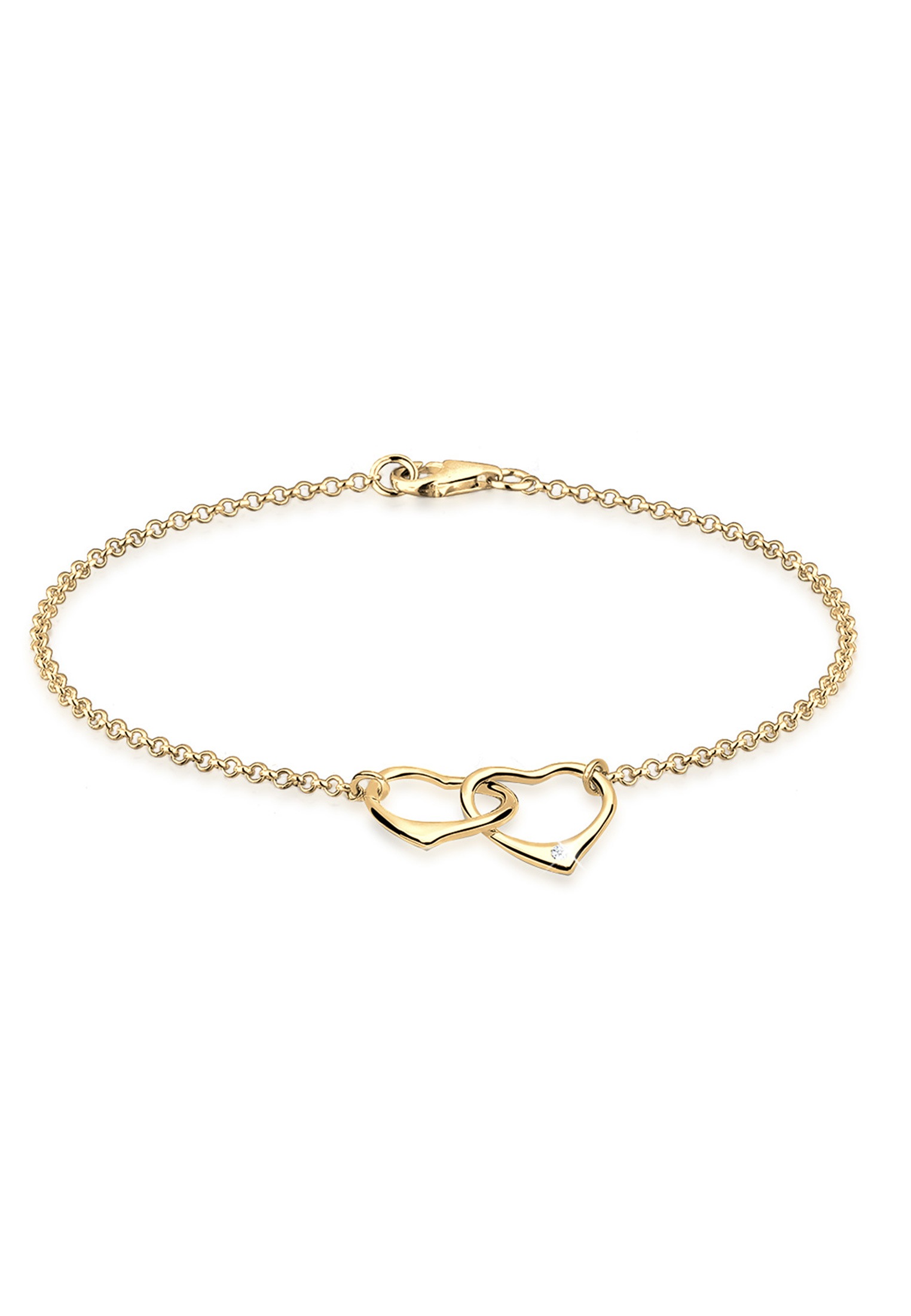 Diamore Armband »Herz Anhänger Liebe Diamant (0.015 ct.) 925 Silber«