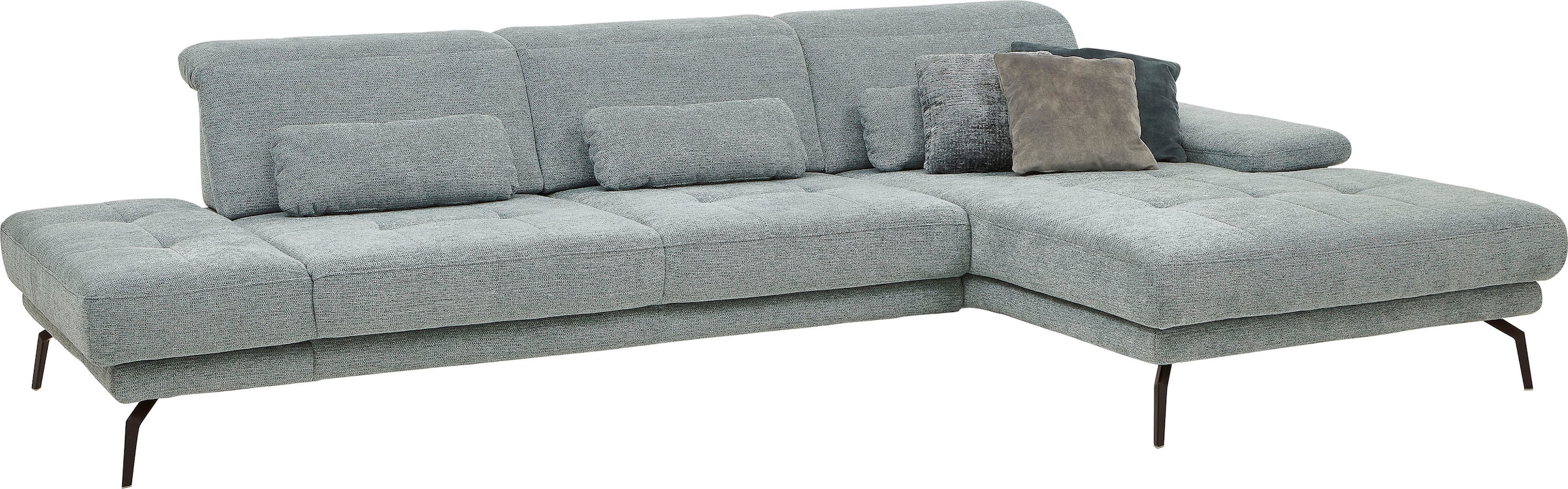 Die PlanBar Ecksofa »MP-IN20126 L-Form«, mit Kopfteilverstellung, optional Sitztiefen- & Armteilverstellung