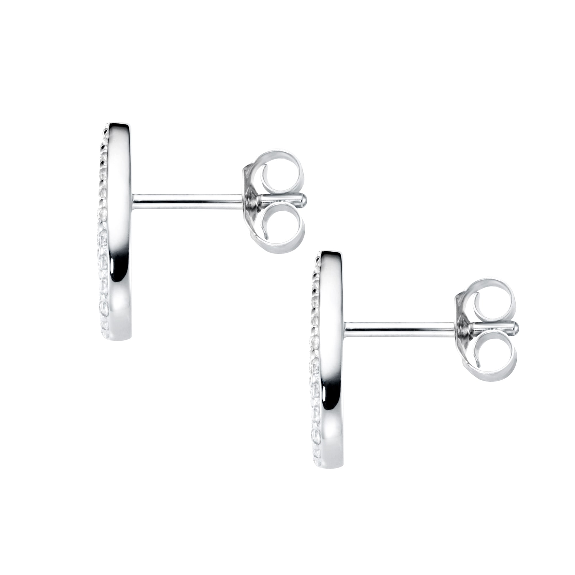 GIORGIO MARTELLO MILANO Paar Ohrstecker »Ohrstecker Tropfenform, mit weißen Zirkonia, Silber 925«