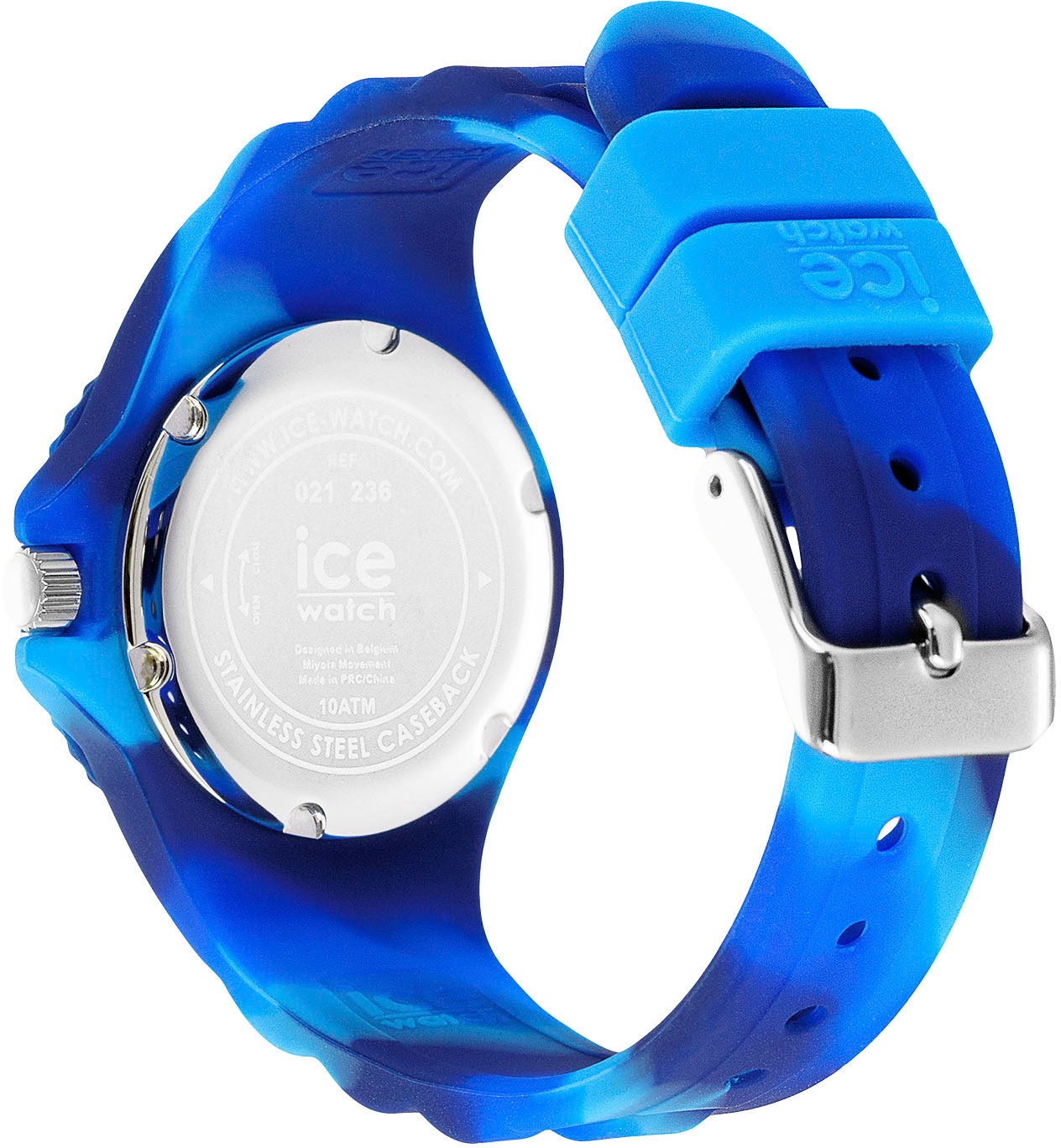 ice-watch Quarzuhr »ICE tie and dye - Blue shades - Extra-Small - 3H, 021236«, Armbanduhr, Kinderuhr, Lernuhr, Jungen, Schulanfang, Geschenkidee