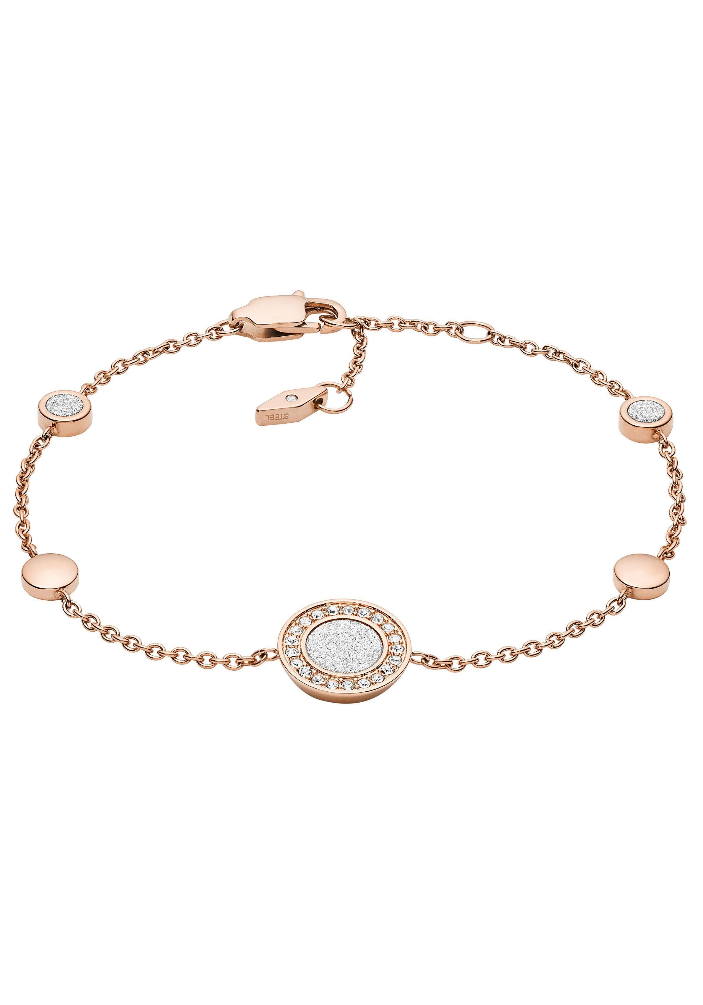 Fossil Edelstahlarmband »CLASSICS, JF03264791«, mit Zirkonia