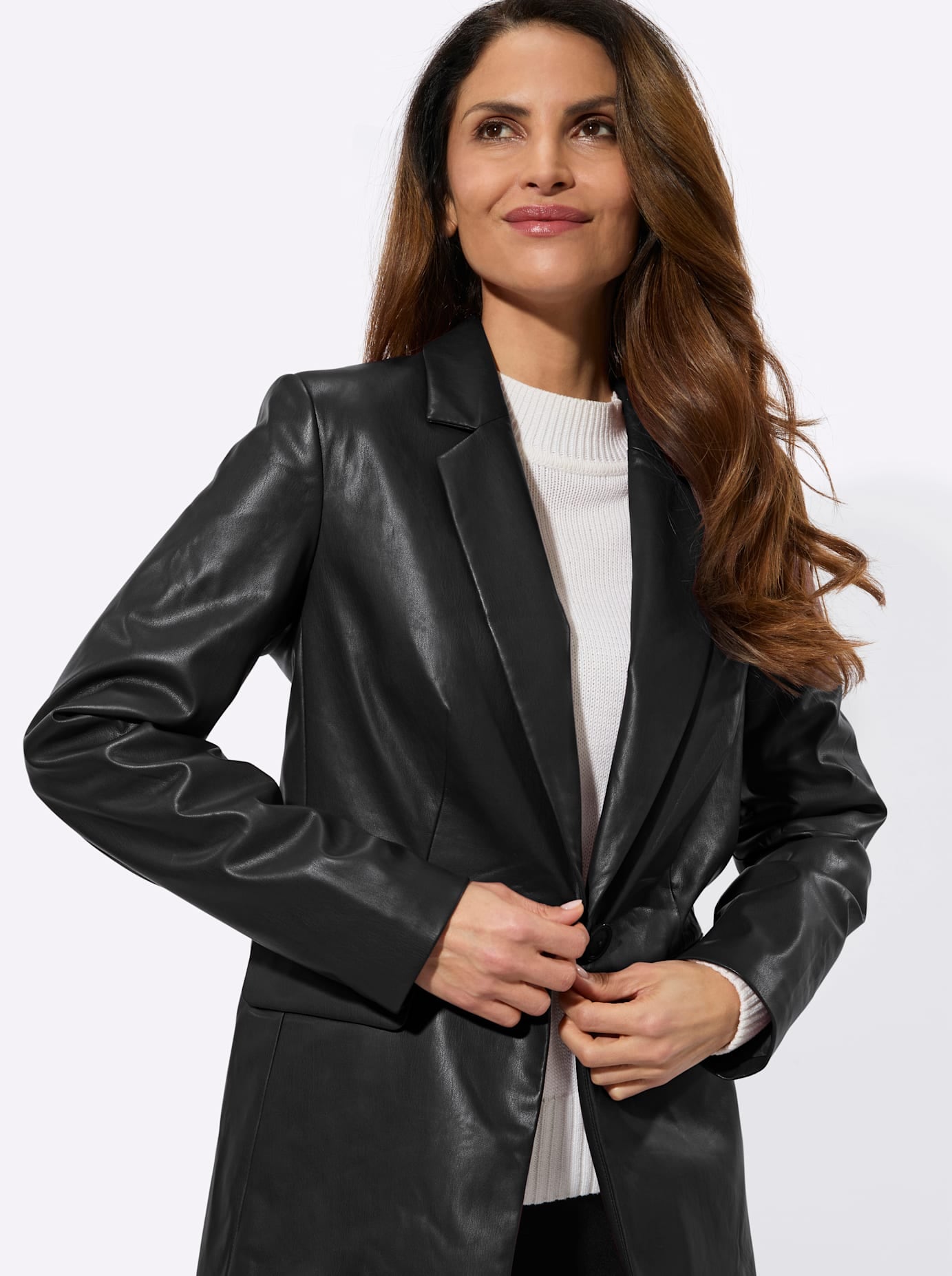 Inspirationen Lederimitat-Blazer »Lederimitat-Blazer«