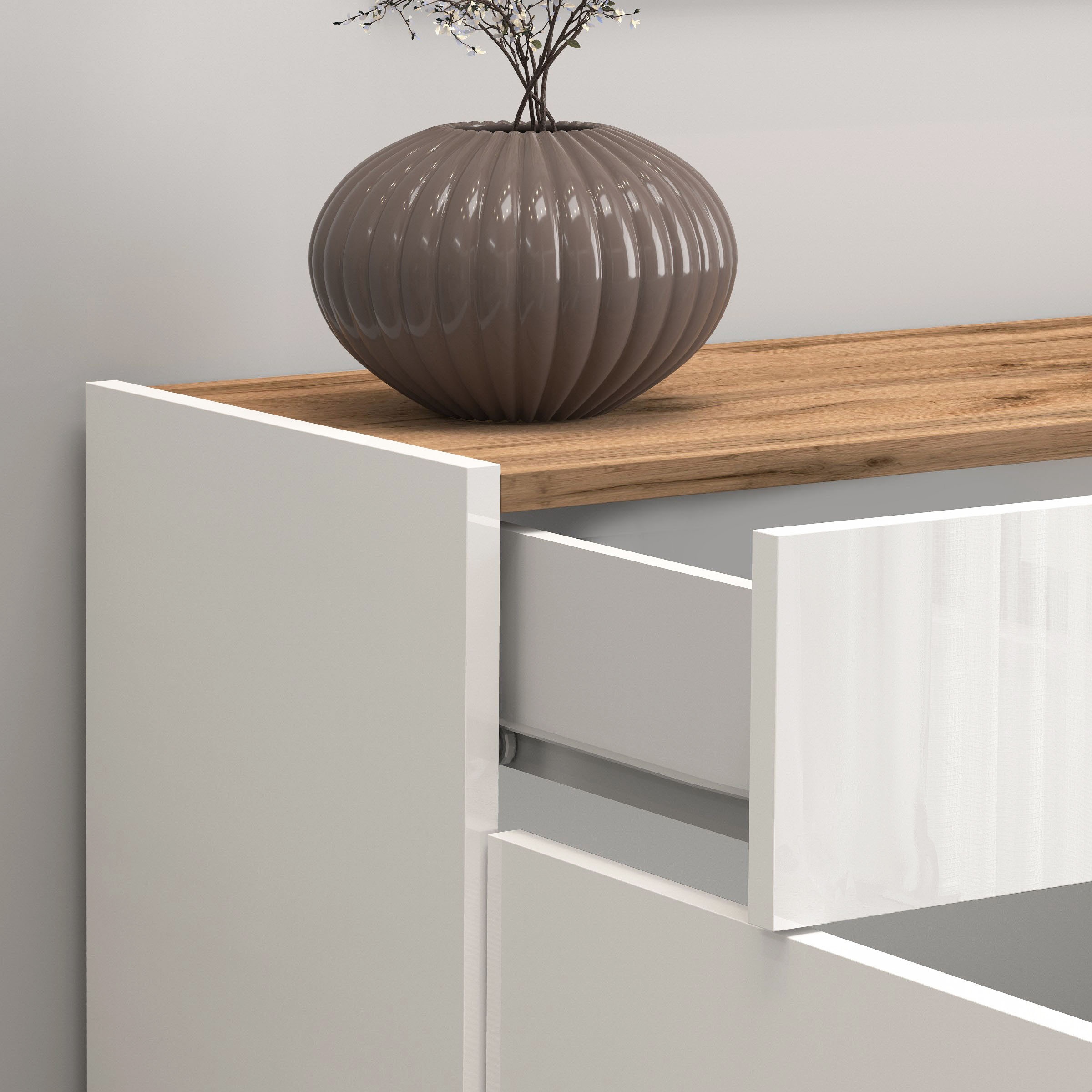 INOSIGN Sideboard »Garda, Kommode, Schrank, Kredenz«, 2 Türen, 1 Schublade,grifflos Breite 80,9 cm