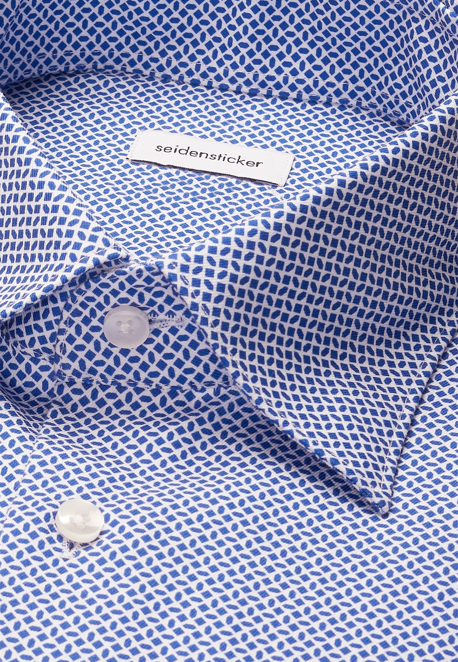 seidensticker Businesshemd »Schwarze Rose« Regular 1/1 Covered-Button-Down-Kragen Druck