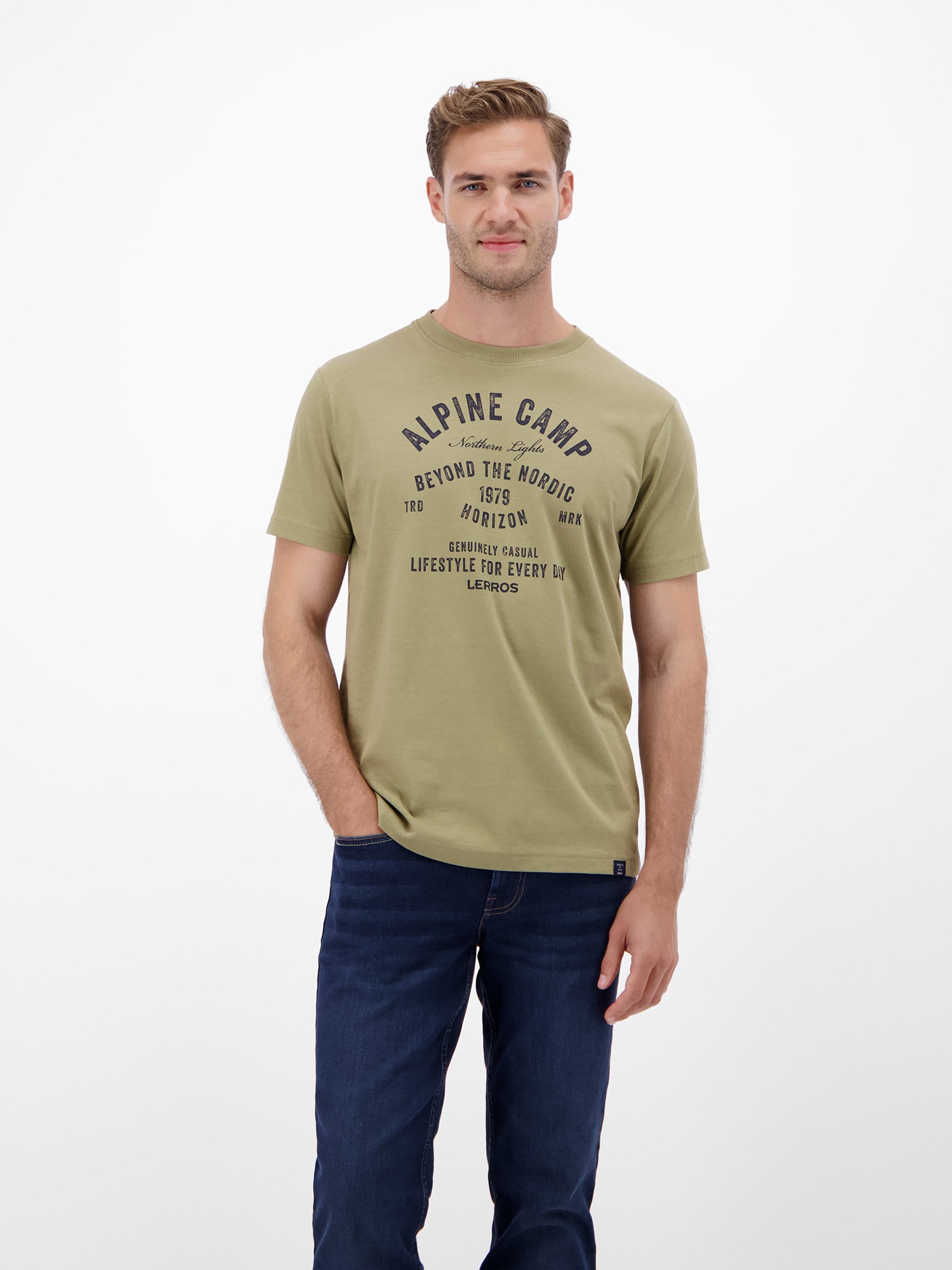 LERROS T-Shirt »Herren T-Shirt mit Outdoorprint«