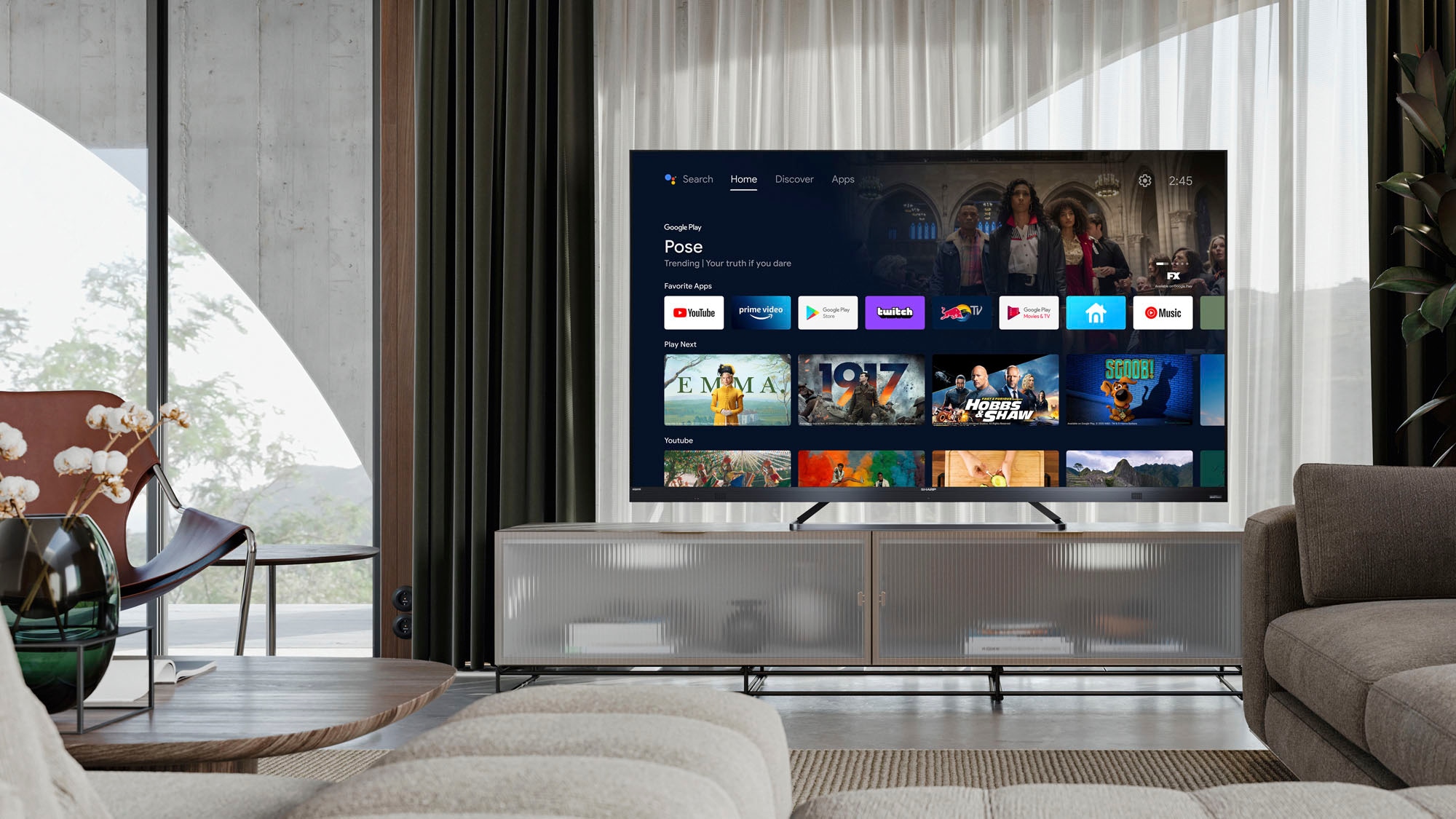 bei 126 kaufen 4K »50EQ3EA«, TV cm/50 LED-Fernseher jetzt OTTO Smart-TV-Android Sharp HD, Zoll, Ultra