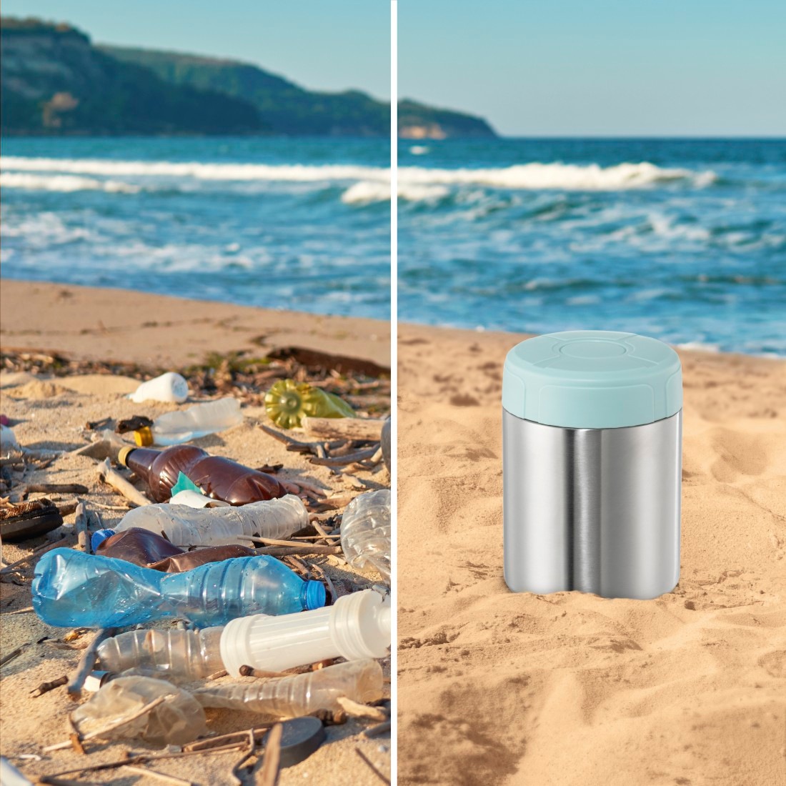 Xavax Thermobehälter »Thermobecher Suppenbehälter 500 ml (auslaufsicher, doppelwandig)«, (2 tlg.), Mehrweg, leichtgewicht To-Go-Becher